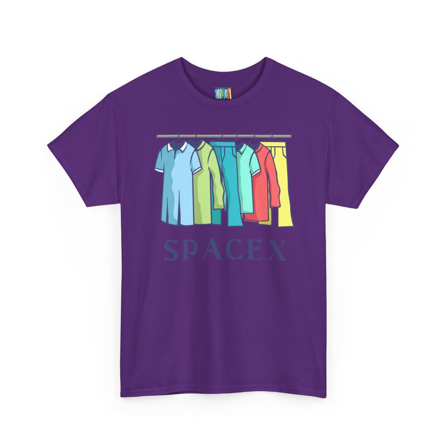 Unisex Heavy Cotton SPACEX Tee, Short, Tall, Fat, or Small apparel