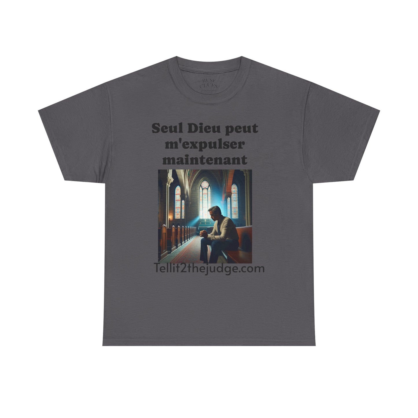 Unisex Heavy Cotton Only God Can Deport Me Now in French "Tellit2thejudge.com" Tee, Faith-Based Shirt, Comfortable Everyday Wear, Perfect for Gifting, Spiritual [...]