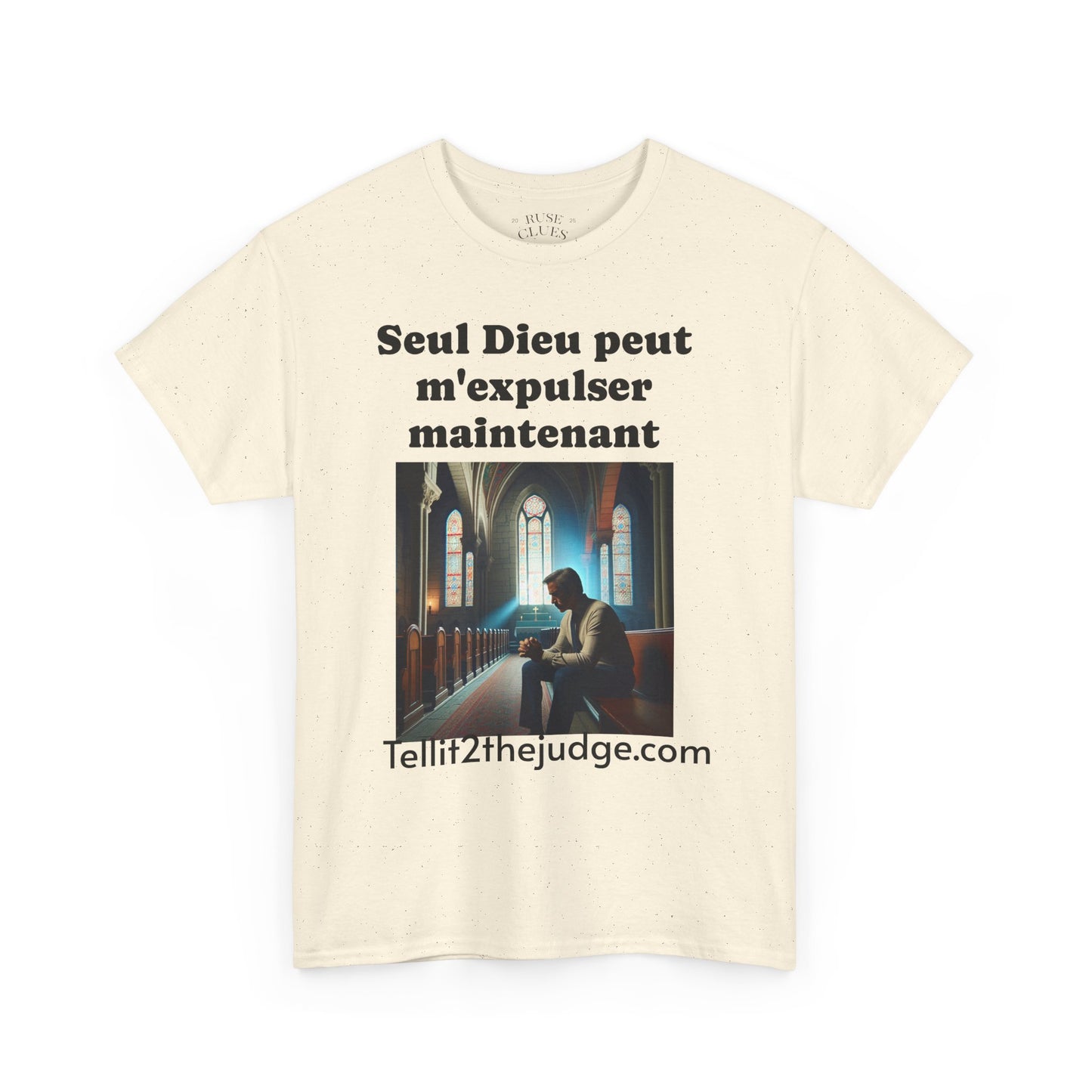 Unisex Heavy Cotton Only God Can Deport Me Now in French "Tellit2thejudge.com" Tee, Faith-Based Shirt, Comfortable Everyday Wear, Perfect for Gifting, Spiritual [...]