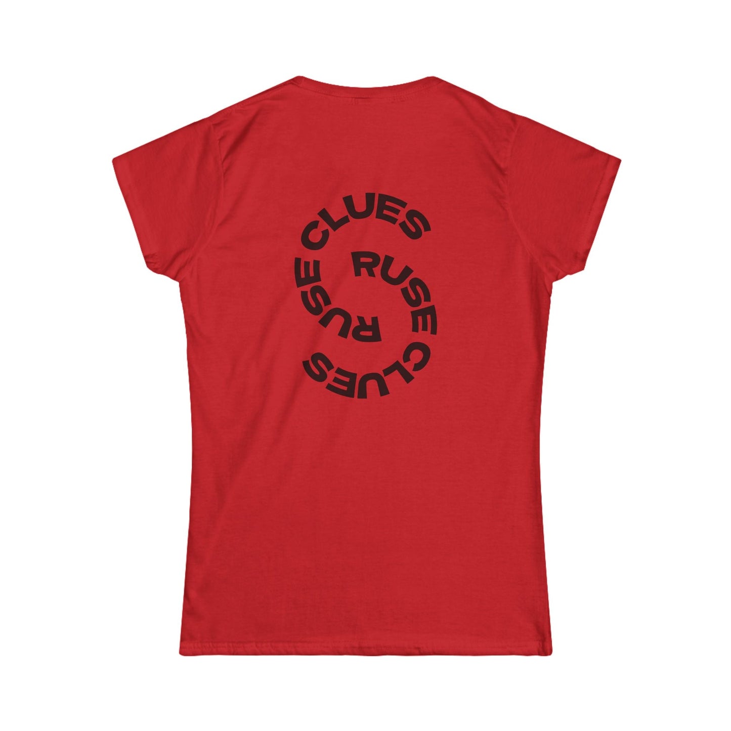 Women's Graphic Ruse Clues® Tee, Casual T-Shirt, Everyday Wear, Gift for Friends, Fun Summer Top