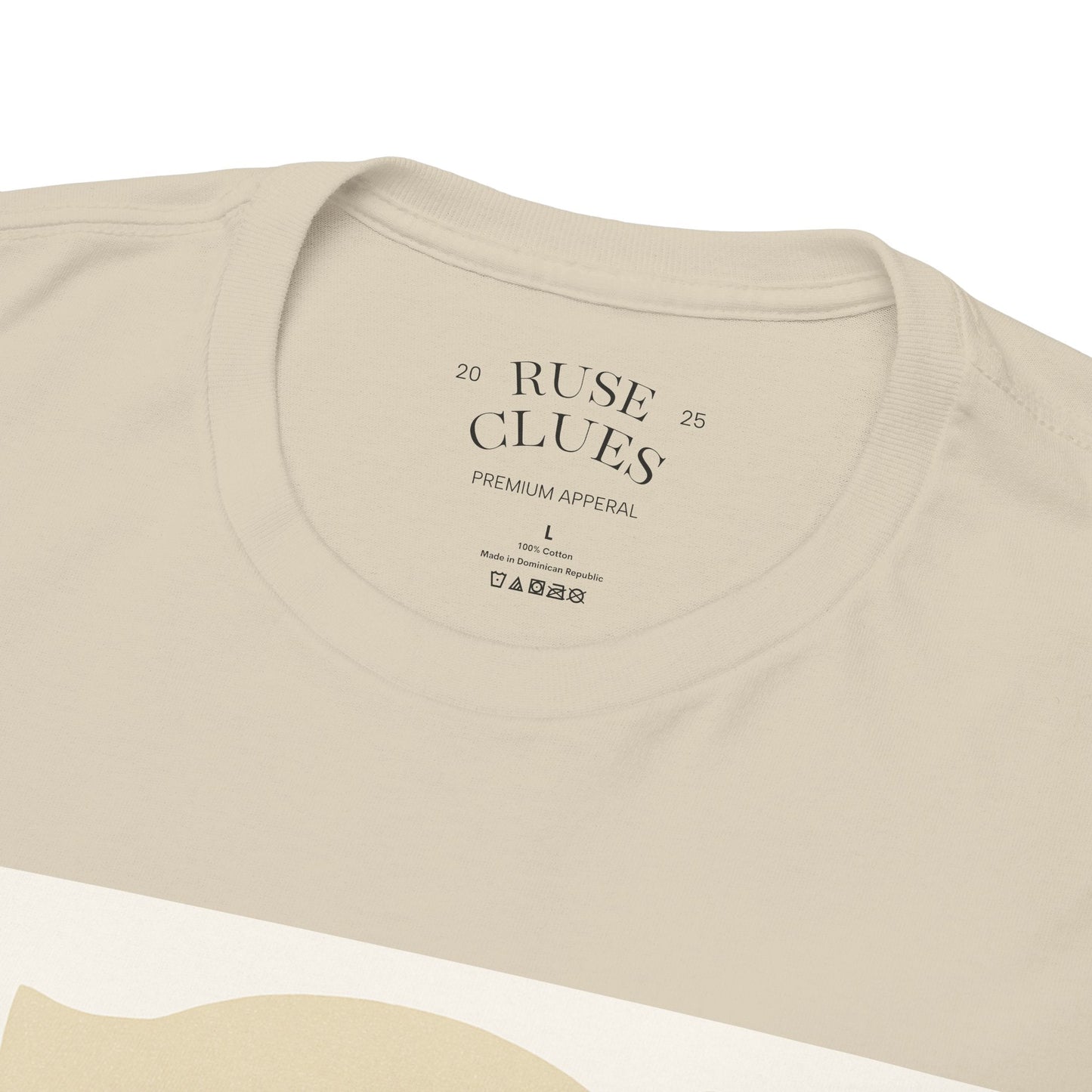 Deceptive AI Unisex Heavy Cotton Ruse Clues® Tee - Bold Graphic Tee for Tech Enthusiasts