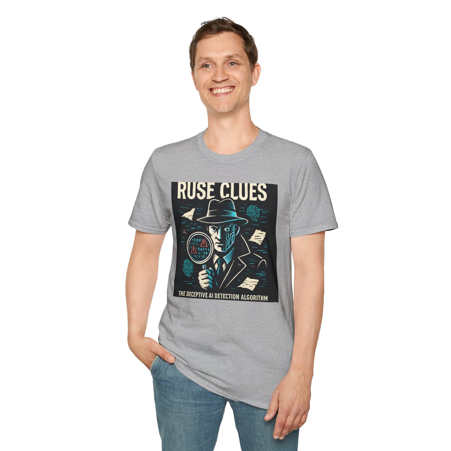 Mystery Detective Unisex Softstyle T-Shirt - Ruse Clues® Design