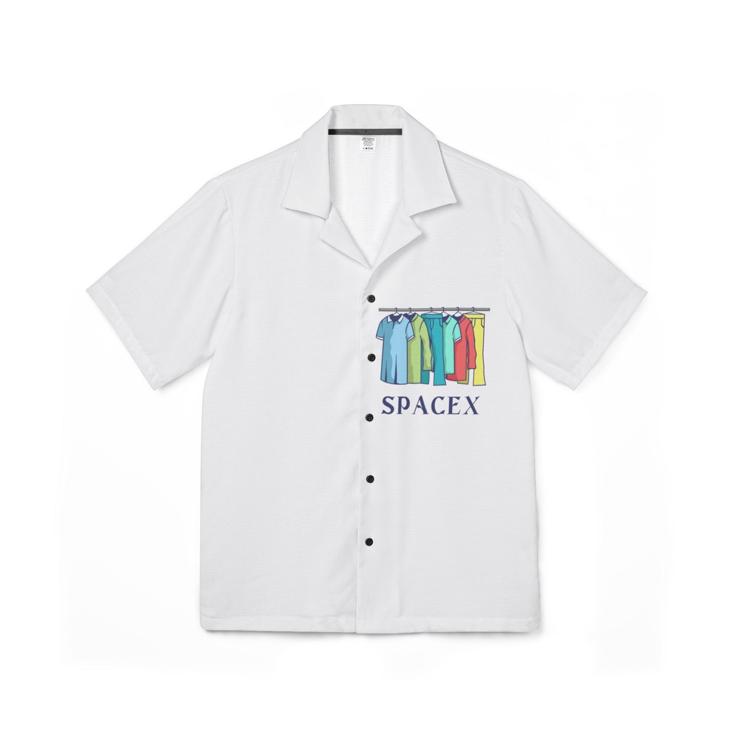 Stylish SpaceX™ Hawaiian Camp Shirt for Men, AOP Shirt, Casual Summer Wear, Vacation Essentials, Unique Gift for Space Lovers