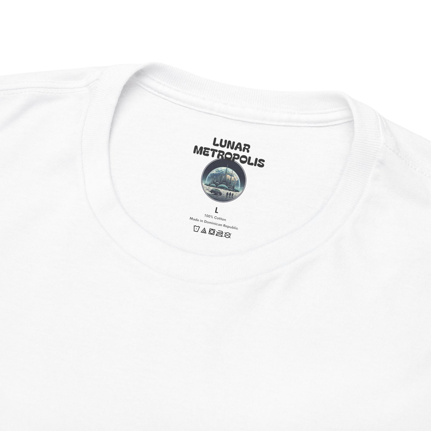Lunar Metropolis™ Tee — Retro Futuristic Moon City Graphic T-Shirt