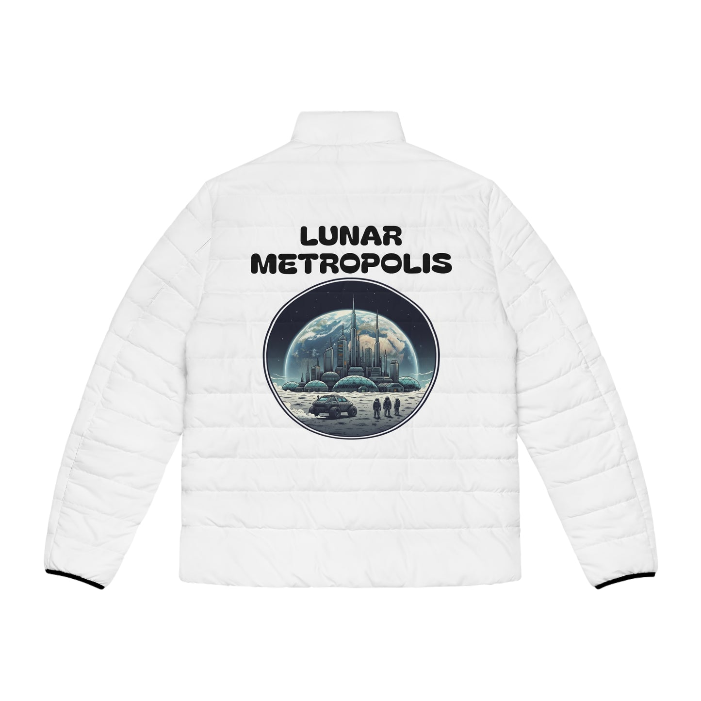Puffer Jacket — Lunar Metropolis™ Graphic Men’s Jacket
