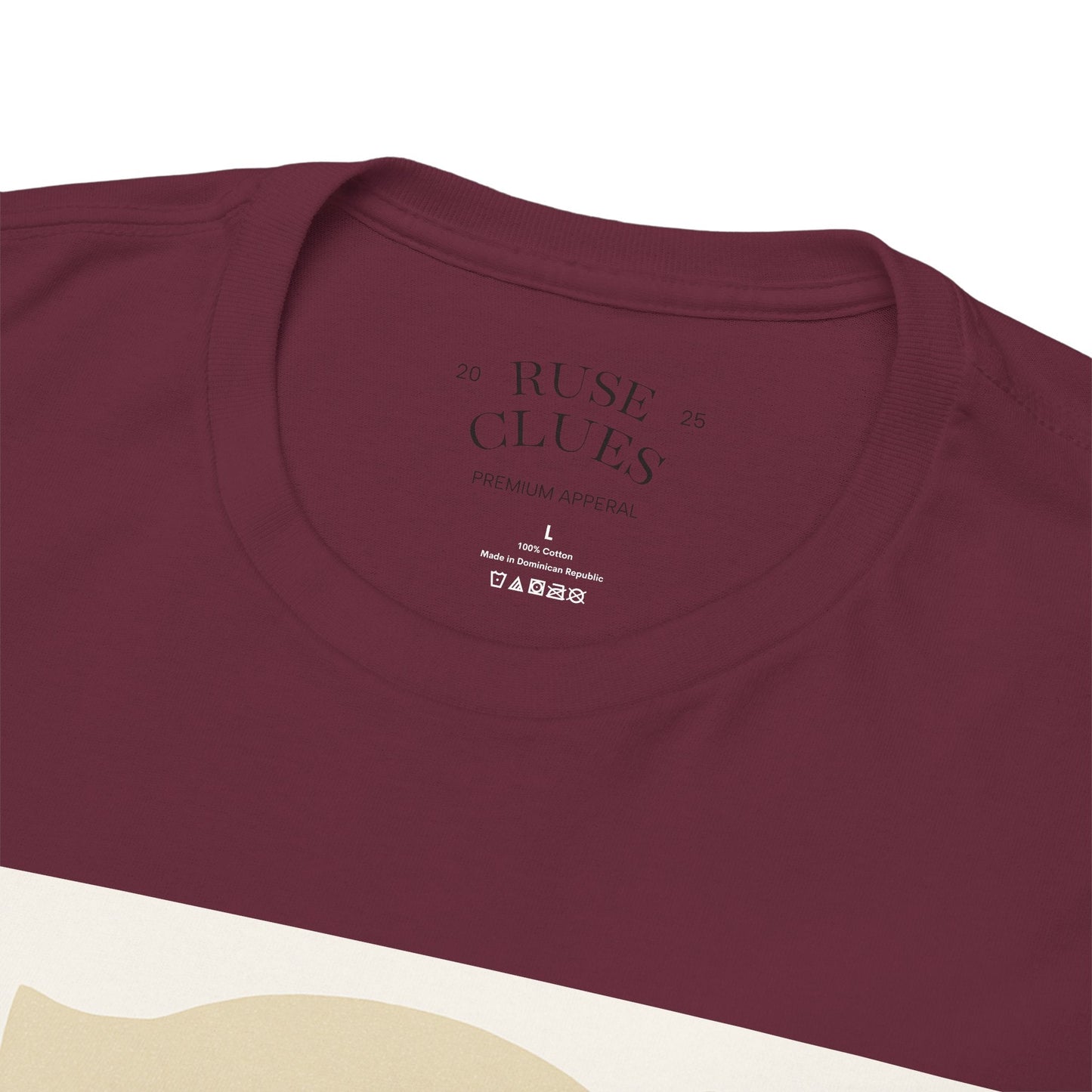 Deceptive AI Unisex Heavy Cotton Ruse Clues® Tee - Bold Graphic Tee for Tech Enthusiasts