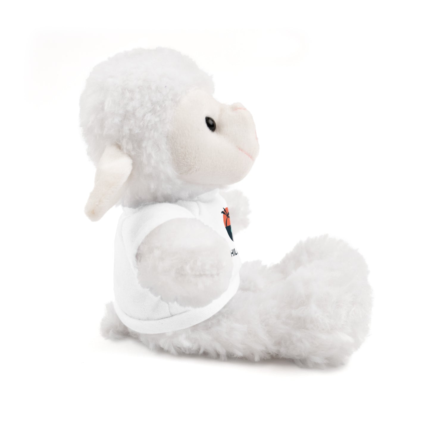 Chill Vibes™ Stuffed Animal, Cute Gift for Kids, Plush Toy with Tee, Birthday Present, Cozy Home Decor, Baby Shower Gift