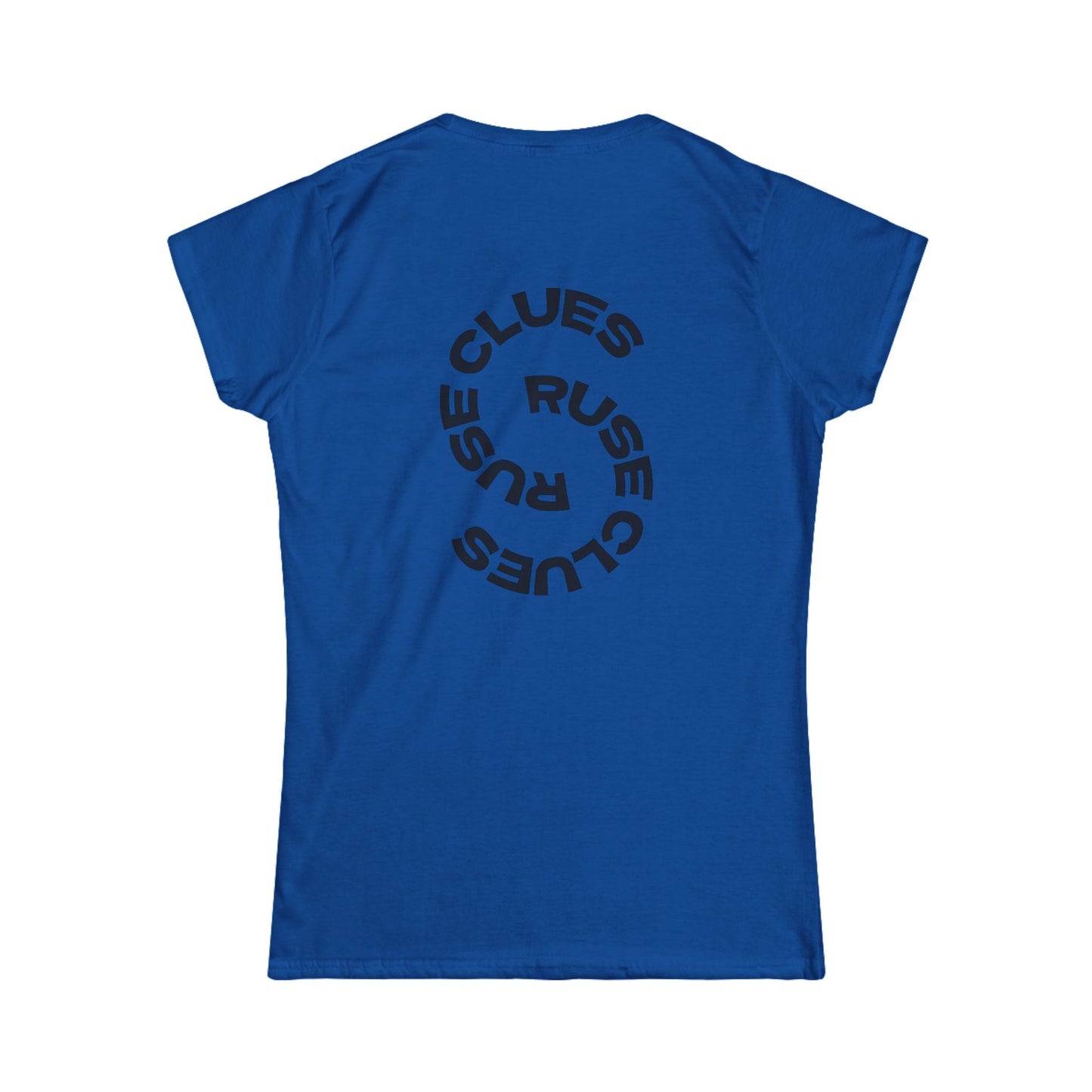 Women's Graphic Ruse Clues® Tee, Casual T-Shirt, Everyday Wear, Gift for Friends, Fun Summer Top