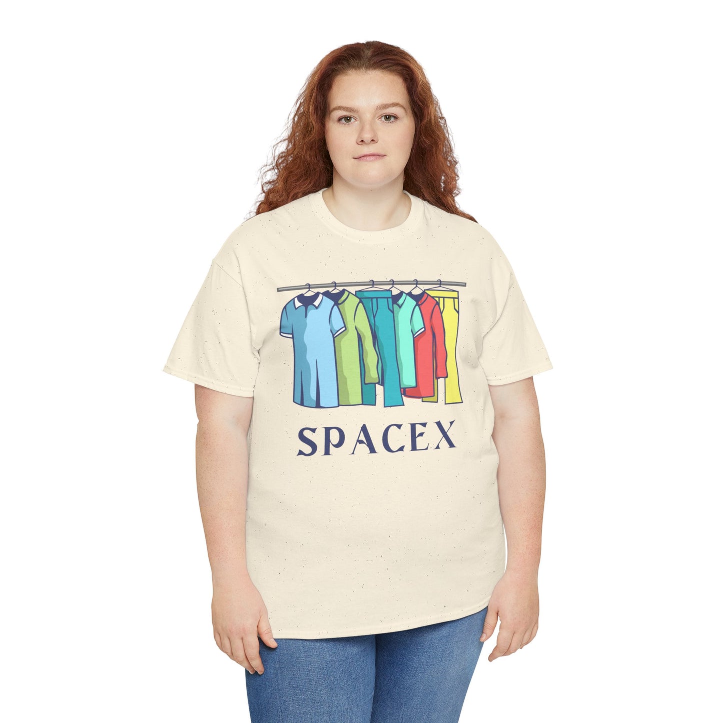 Unisex Heavy Cotton SPACEX Tee, Short, Tall, Fat, or Small apparel