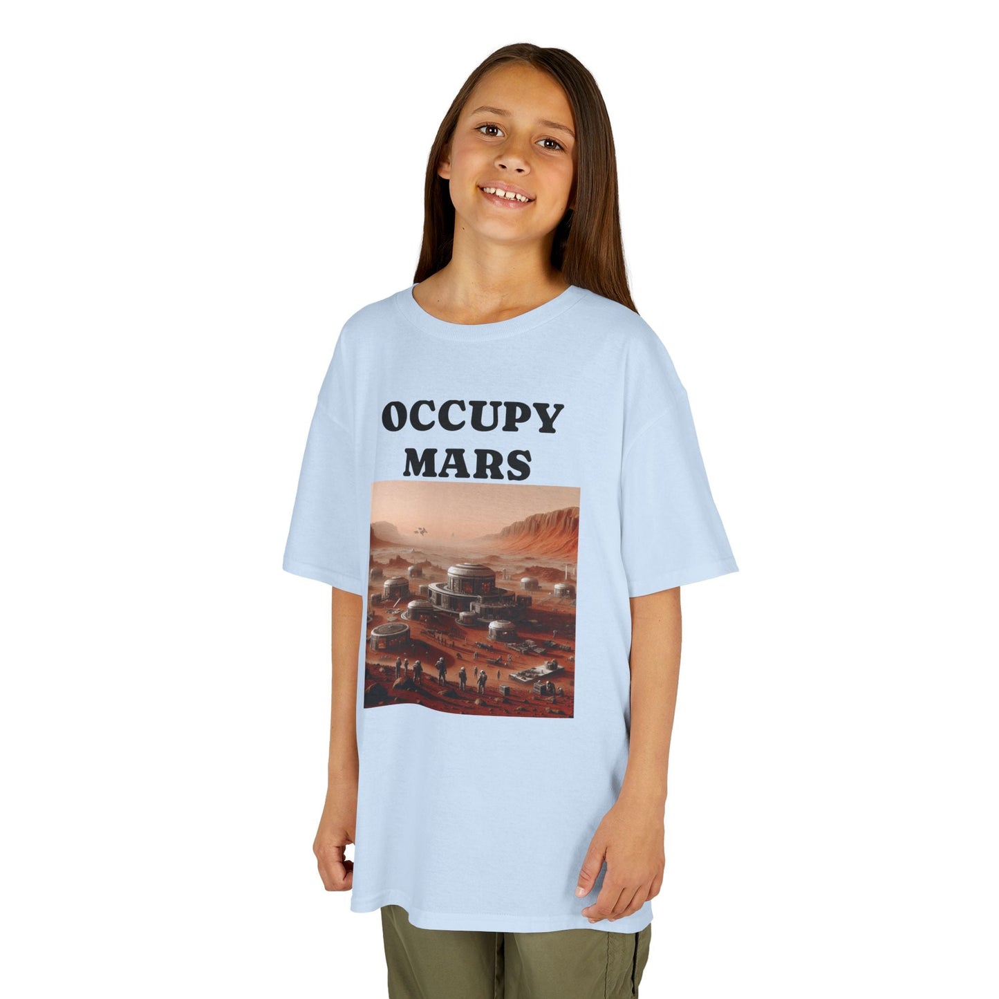 Occupy Mars™ Kids' Graphic Tee | Fun Space Tee, Cute Gift for Kids, Science Lovers, Casual Wear, Birthday Gift, Educational Apparel