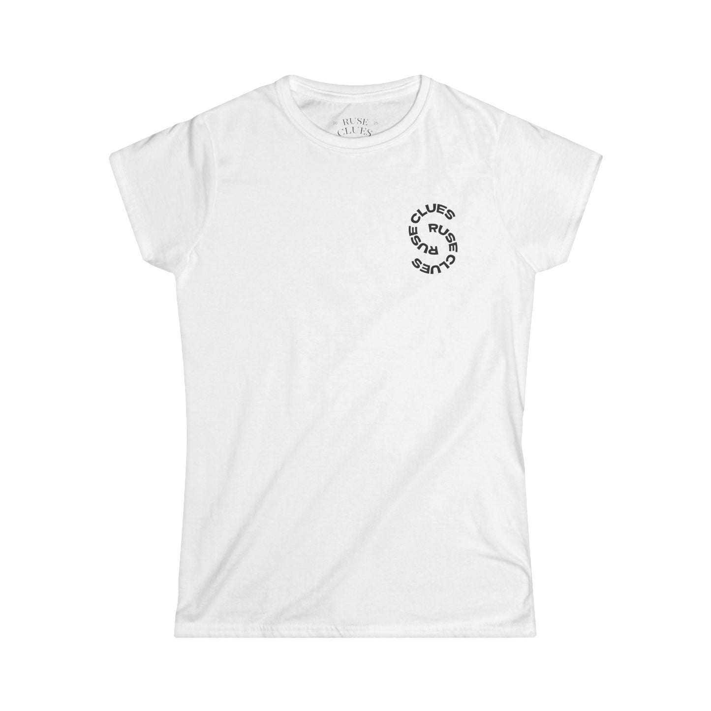Women's Graphic Ruse Clues® Tee, Casual T-Shirt, Everyday Wear, Gift for Friends, Fun Summer Top