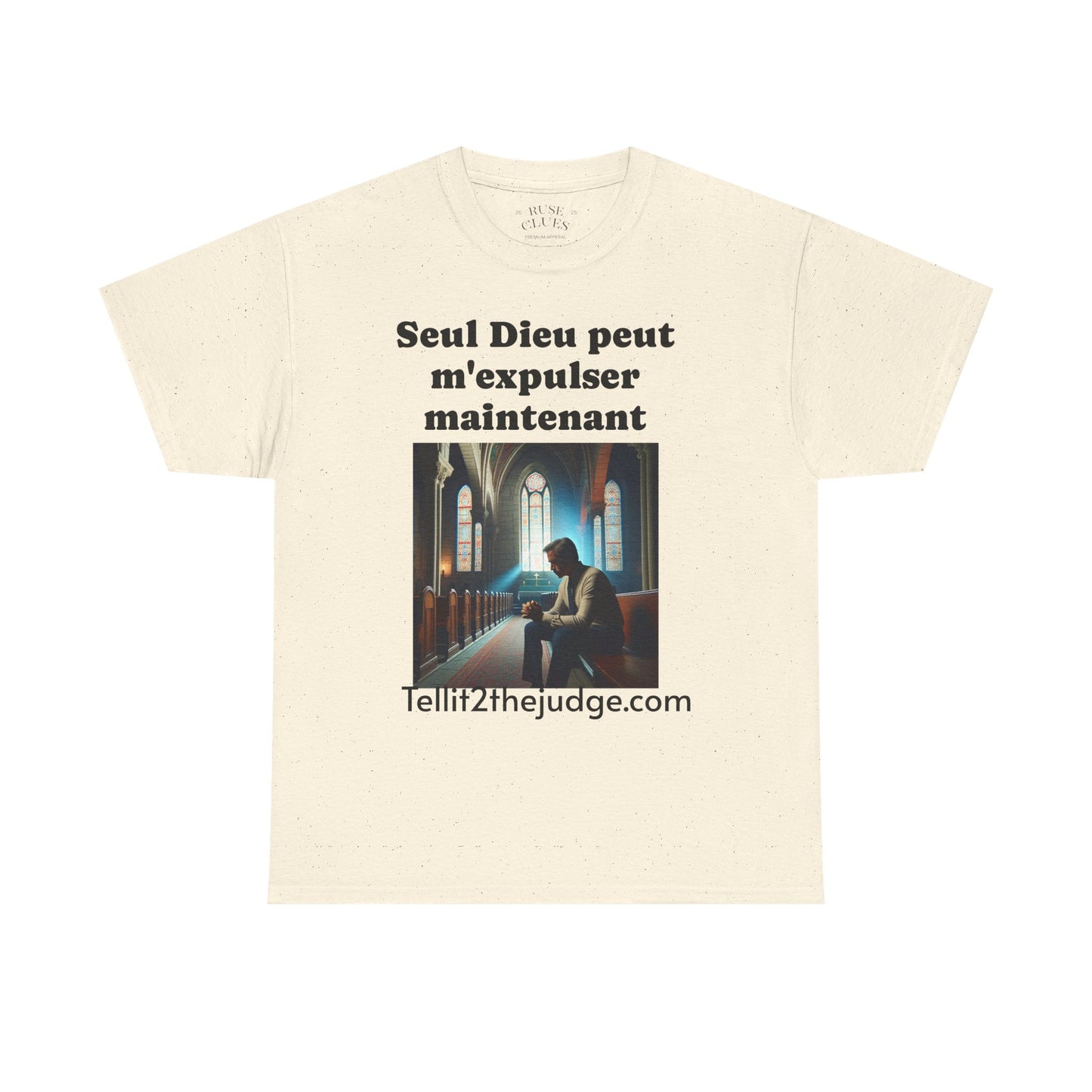 Unisex Heavy Cotton Only God Can Deport Me Now in French "Tellit2thejudge.com" Tee, Faith-Based Shirt, Comfortable Everyday Wear, Perfect for Gifting, Spiritual [...]