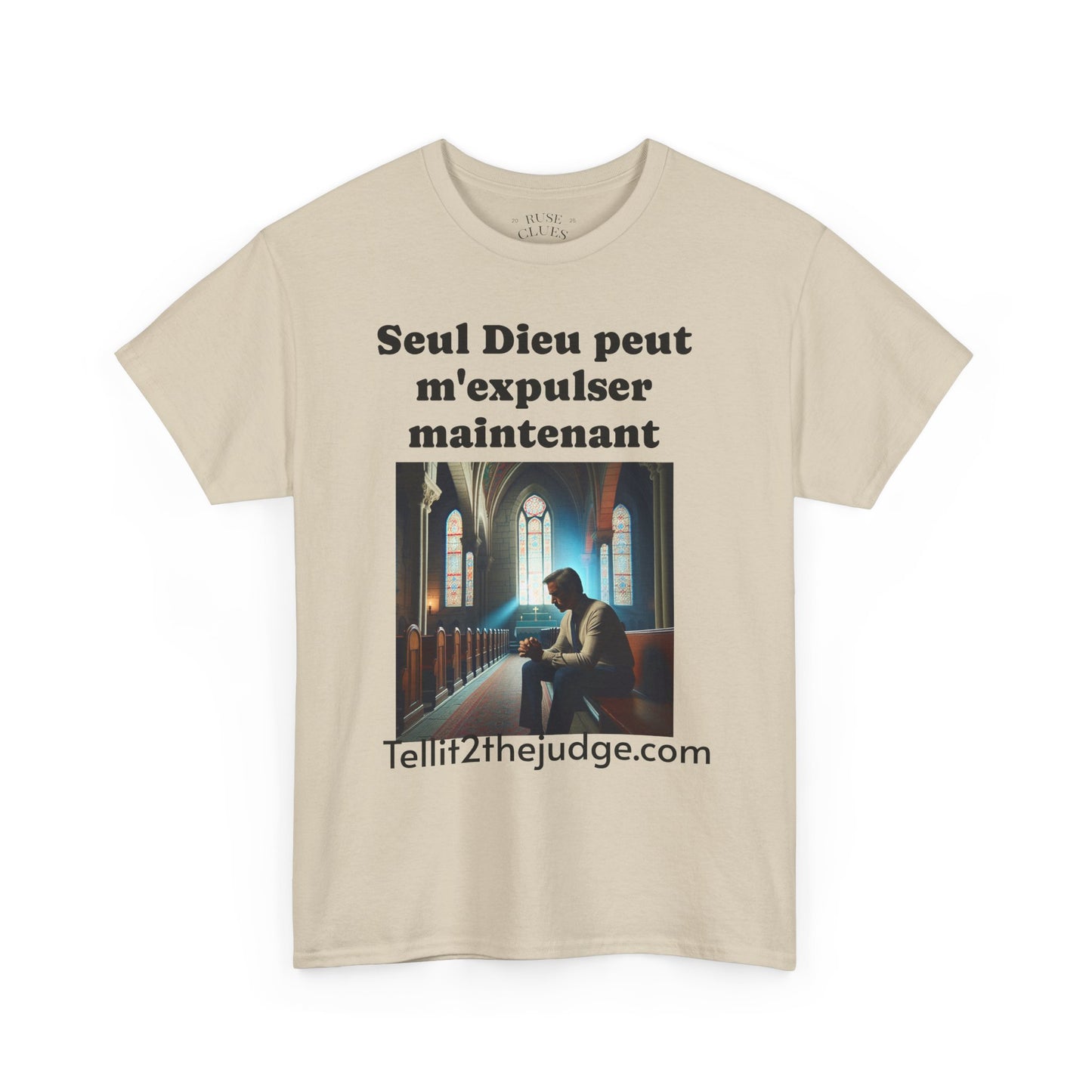 Unisex Heavy Cotton Only God Can Deport Me Now in French "Tellit2thejudge.com" Tee, Faith-Based Shirt, Comfortable Everyday Wear, Perfect for Gifting, Spiritual [...]