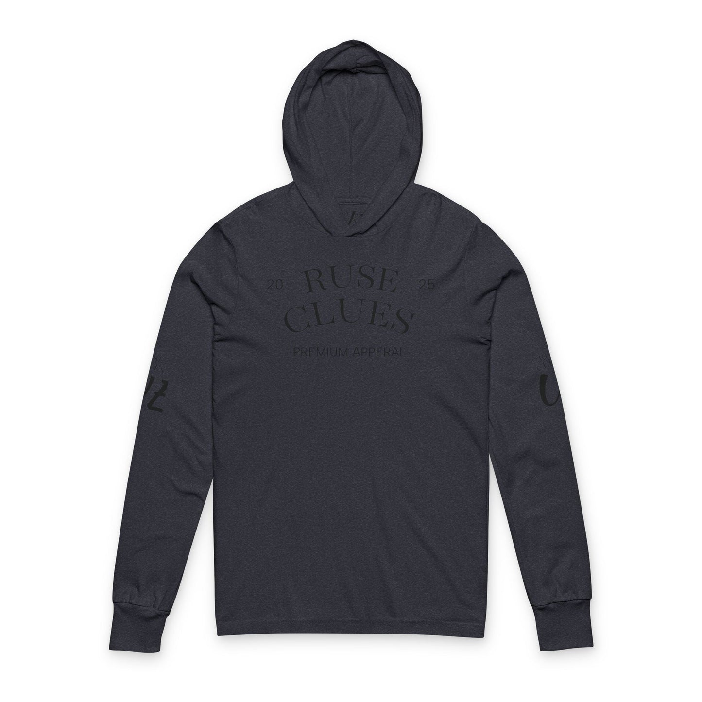 Unisex Hooded Long Sleeve Ruse Clues® Tee - Casual Comfort for Everyday Adventures, Perfect for Spring and Fall, Ideal Gift for Friends