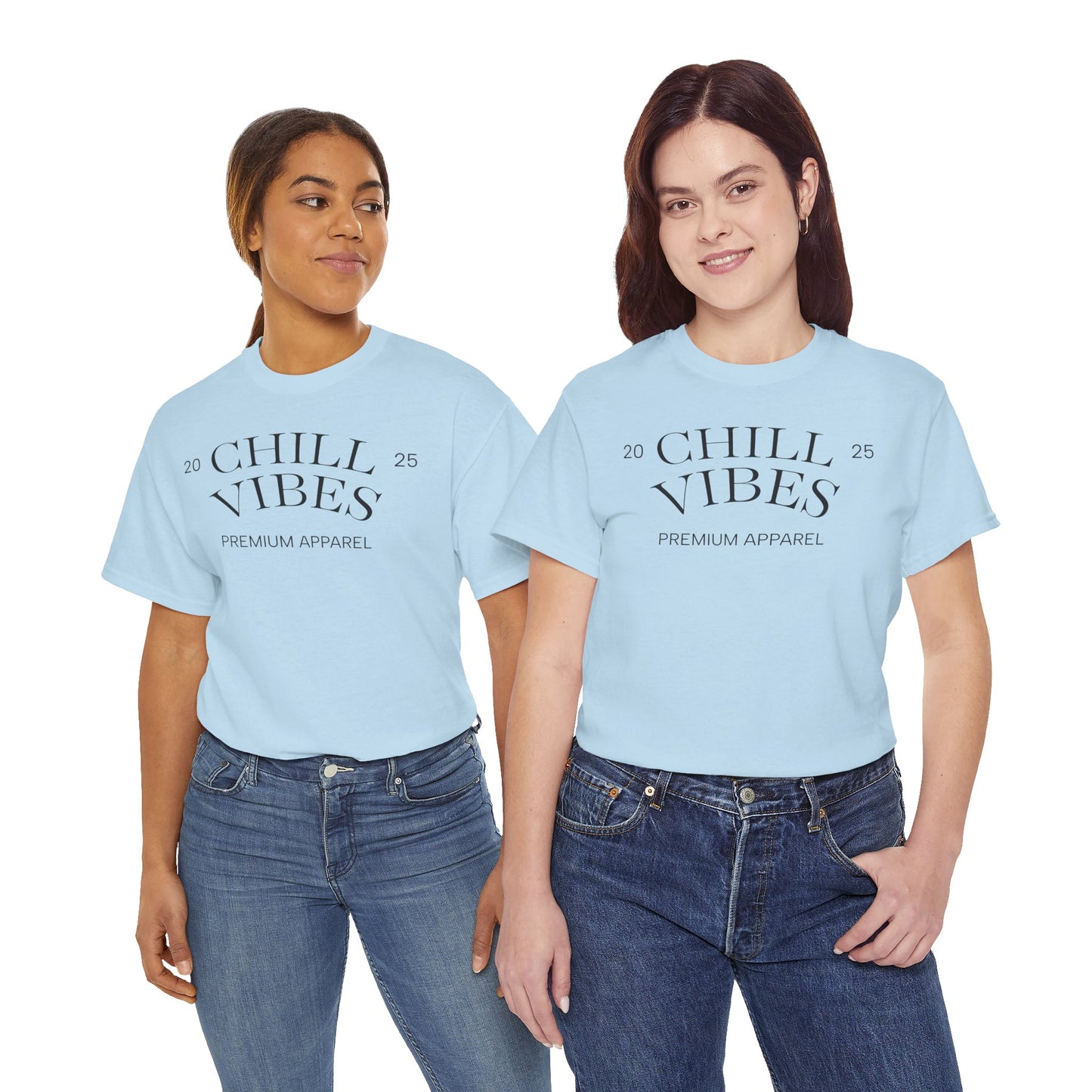 Chill Vibes™ Unisex Heavy Cotton Tee, Relaxed Wear, Casual Outfit, Gift for Friends, Everyday Style, Chill Apparel