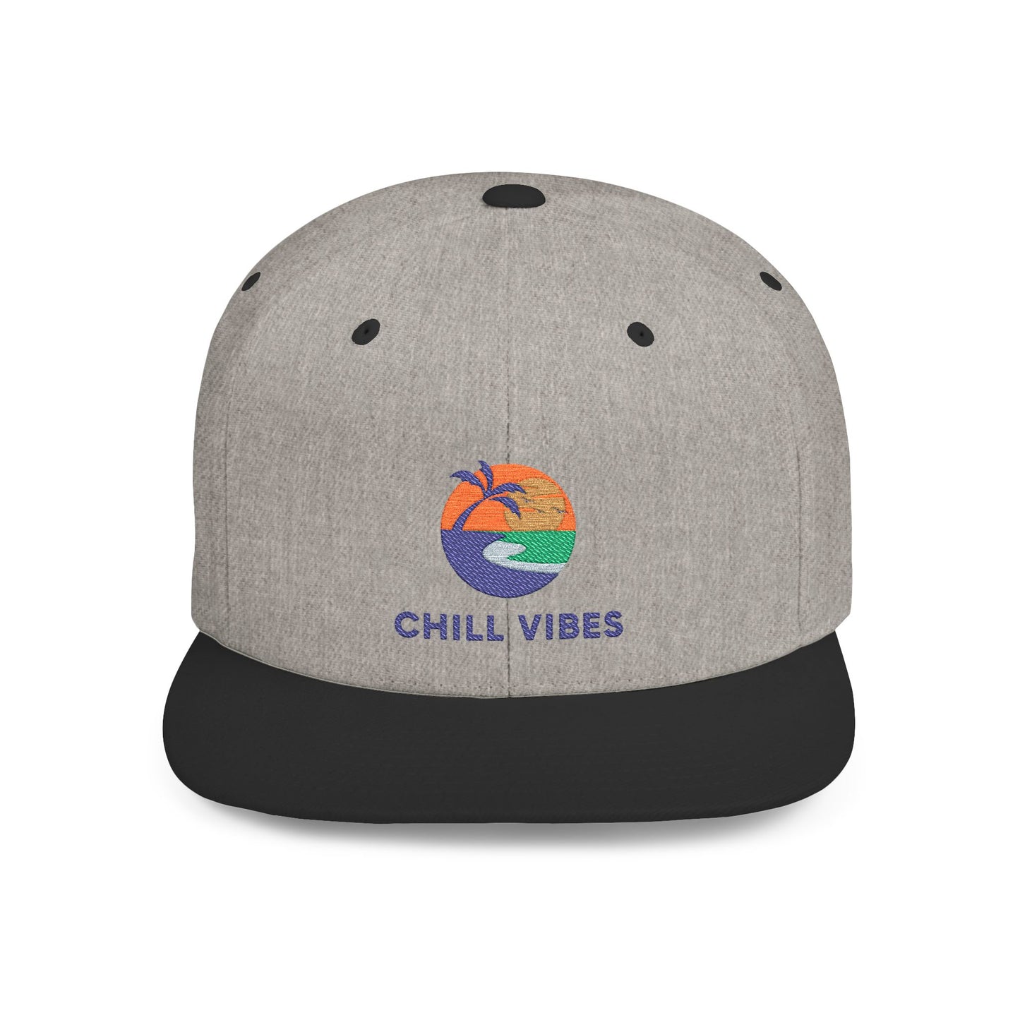 Chill Vibes™ Snapback Hat | Summer Cap, Beachwear Accessory, Casual Headwear, Gift for Him/Her, Trendy Style