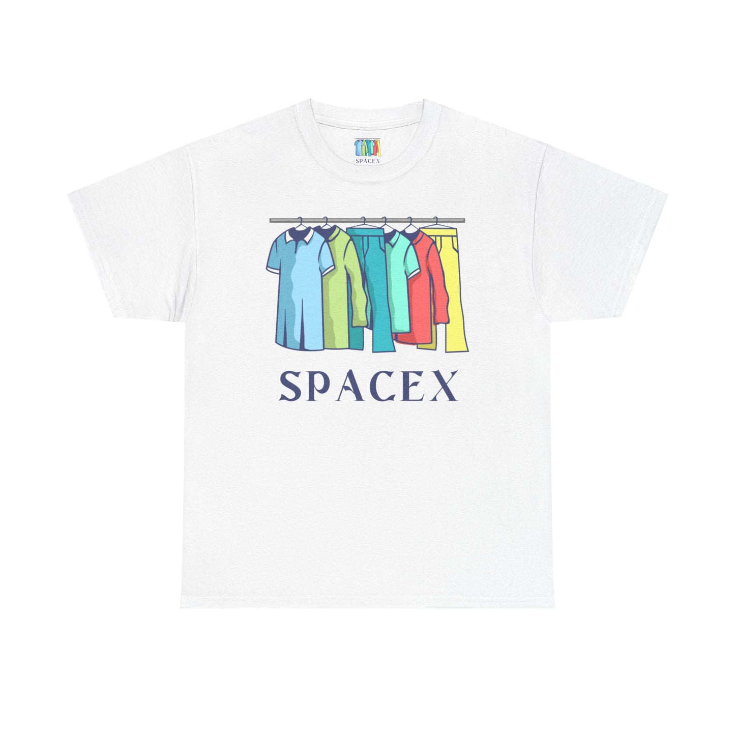 Unisex Heavy Cotton SPACEX Tee, Short, Tall, Fat, or Small apparel