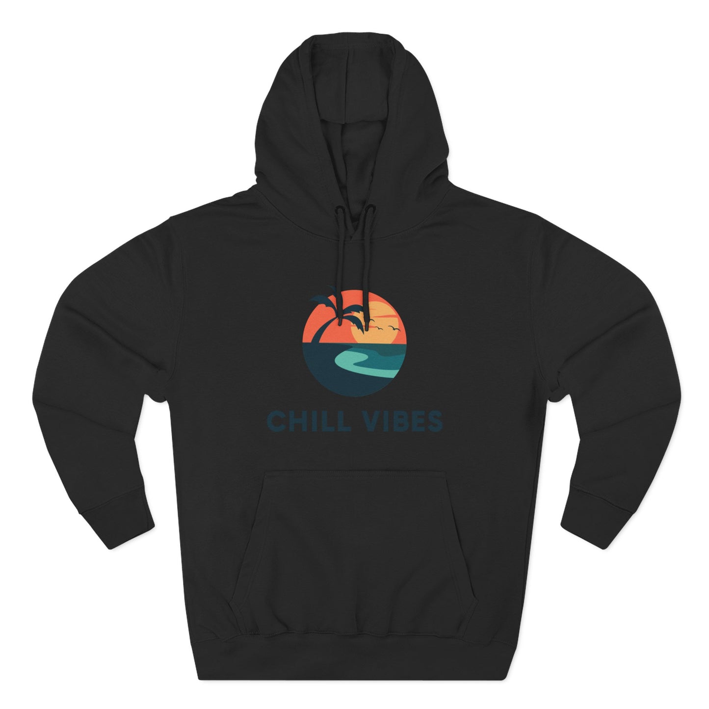 Chill Vibes Fleece Hoodie | Cozy Sweatshirt for Relaxed Days, Perfect Gift for Beach Lovers, Summer Nights, Casual Wear, Travel