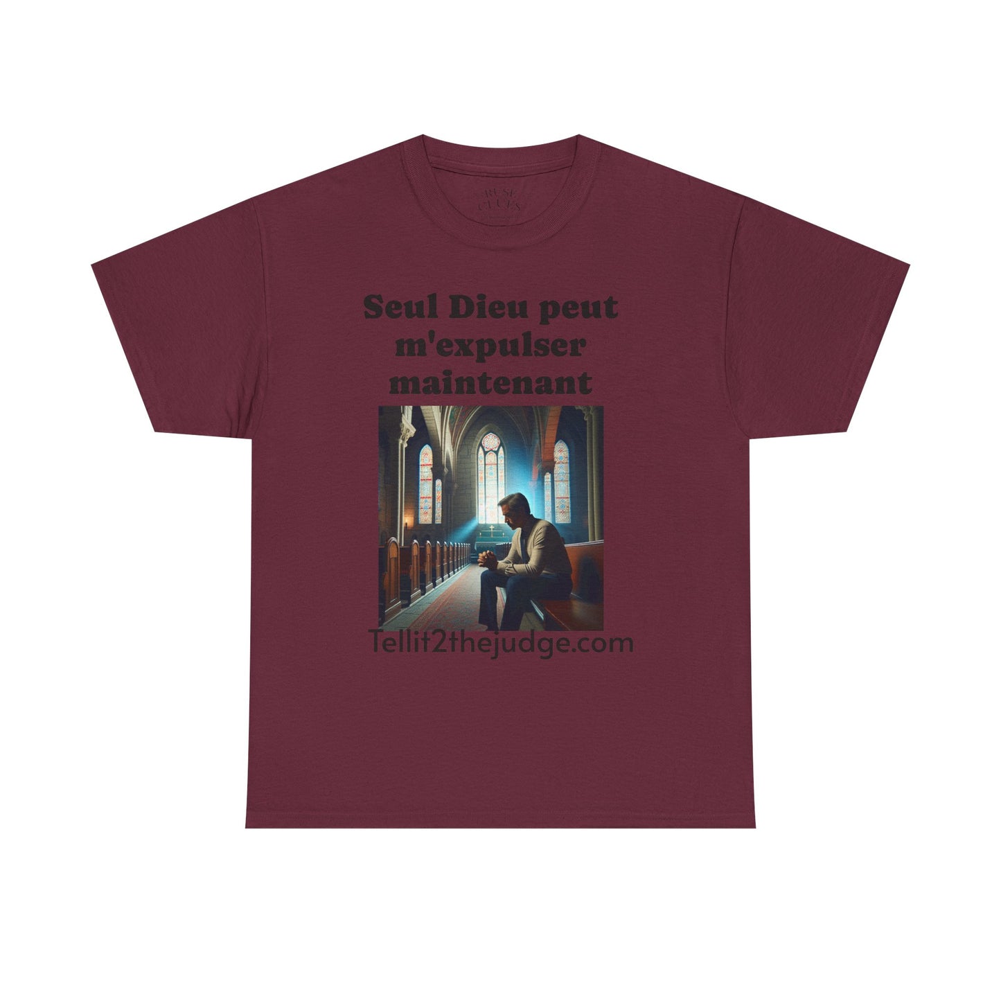 Unisex Heavy Cotton Only God Can Deport Me Now in French "Tellit2thejudge.com" Tee, Faith-Based Shirt, Comfortable Everyday Wear, Perfect for Gifting, Spiritual [...]