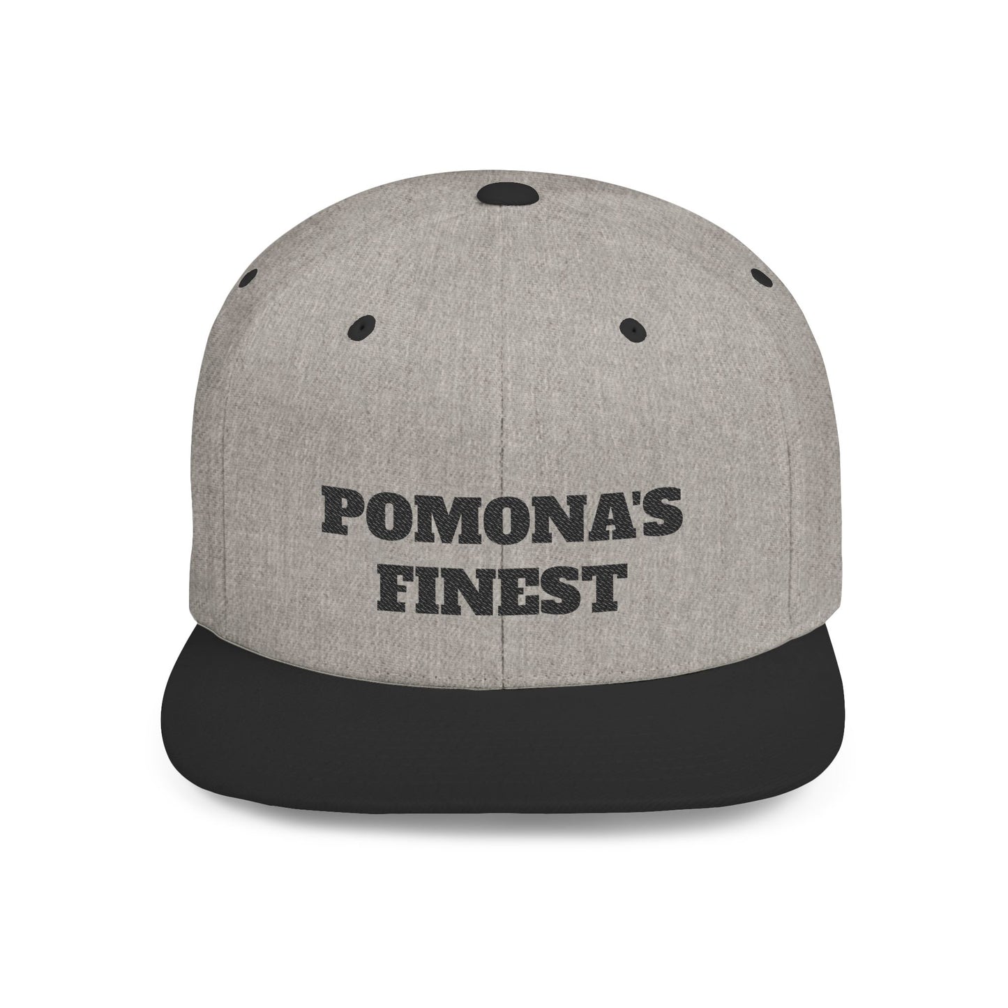 Stylish Flat Bill Pomona's Finest™ Snapback Hat - Perfect Gift for Hikers, Streetwear Enthusiasts, or Casual Outings, Cool Design, Summer Fashion