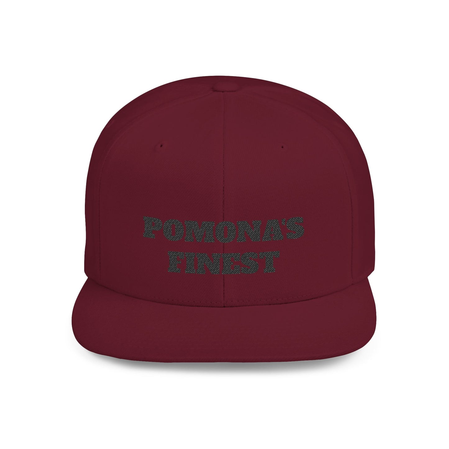 Stylish Flat Bill Pomona's Finest™ Snapback Hat - Perfect Gift for Hikers, Streetwear Enthusiasts, or Casual Outings, Cool Design, Summer Fashion