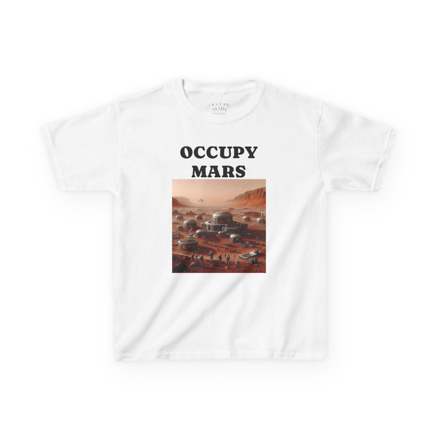 Occupy Mars™ Kids' Graphic Tee | Fun Space Tee, Cute Gift for Kids, Science Lovers, Casual Wear, Birthday Gift, Educational Apparel