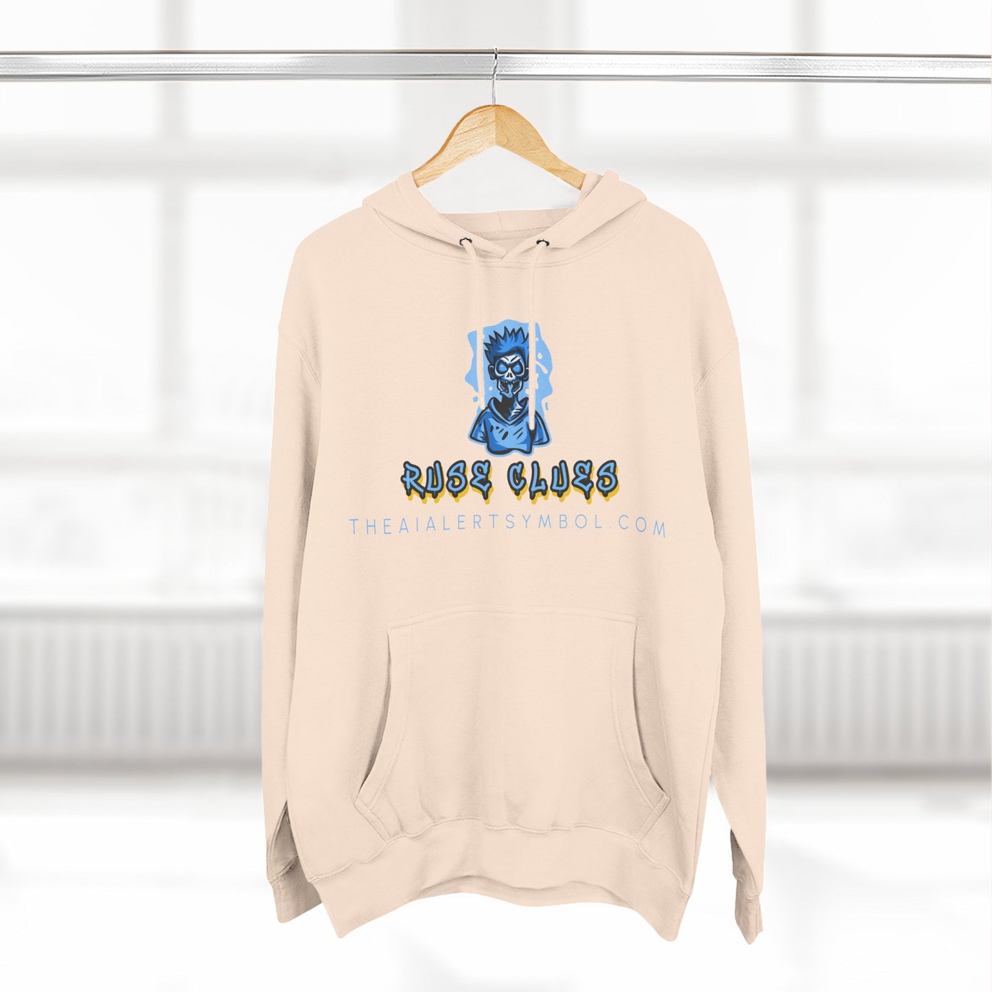 Ruse Clues® Hoodie — Blue Graphic Fleece Pullover