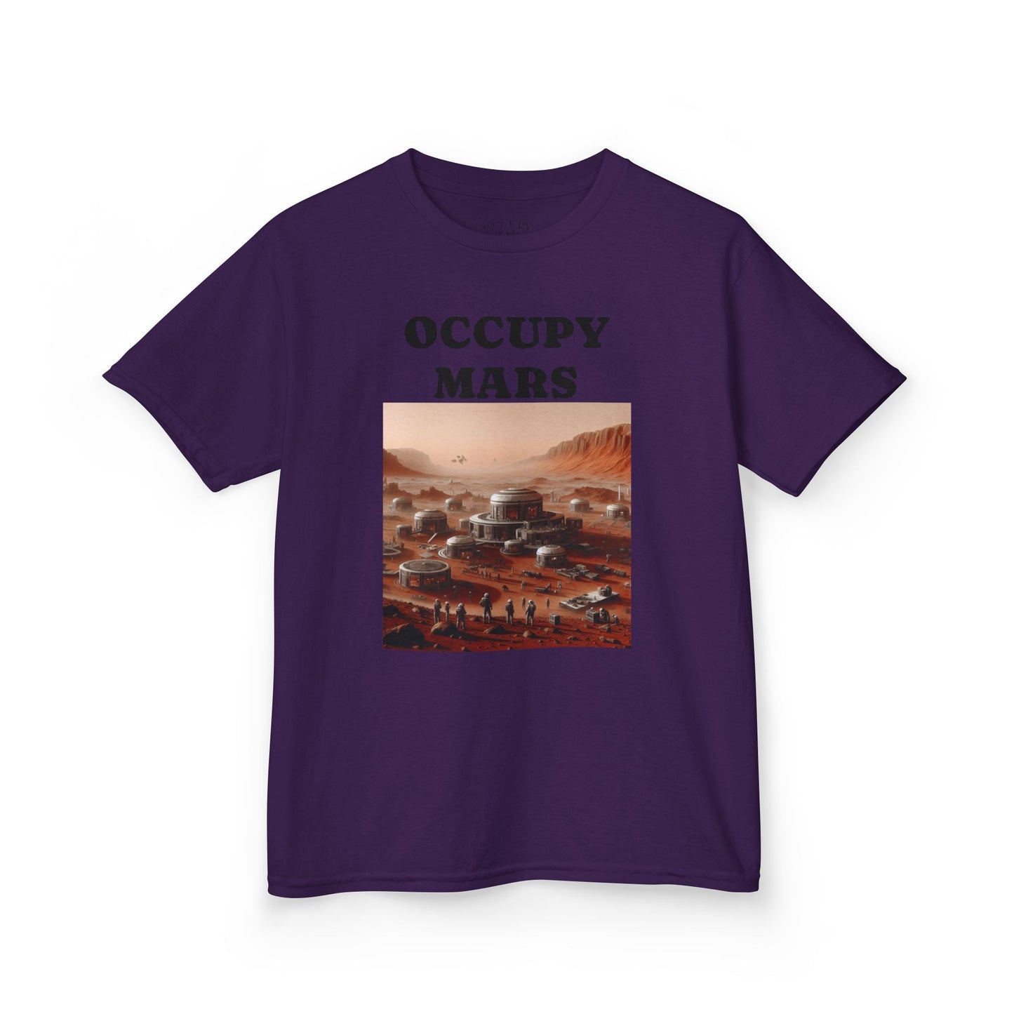 Occupy Mars™ Kids' Graphic Tee | Fun Space Tee, Cute Gift for Kids, Science Lovers, Casual Wear, Birthday Gift, Educational Apparel