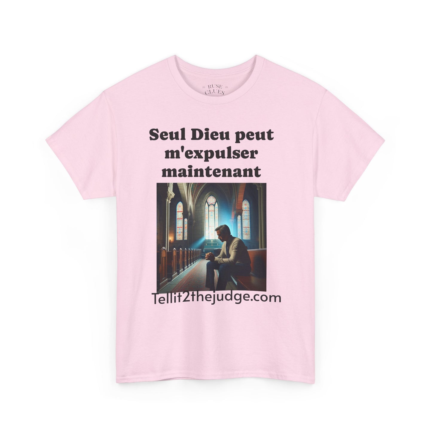 Unisex Heavy Cotton Only God Can Deport Me Now in French "Tellit2thejudge.com" Tee, Faith-Based Shirt, Comfortable Everyday Wear, Perfect for Gifting, Spiritual [...]