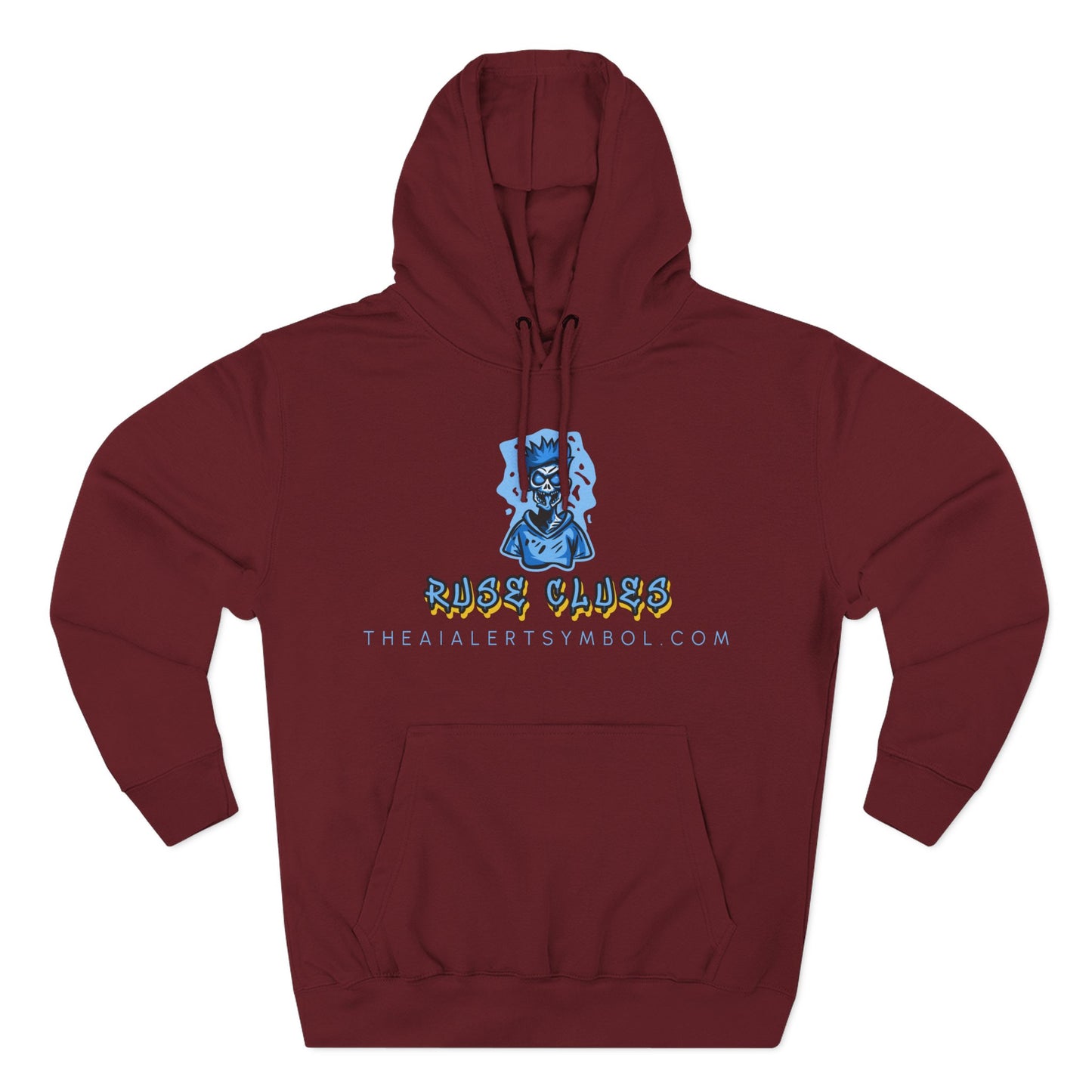 Ruse Clues® Hoodie — Blue Graphic Fleece Pullover