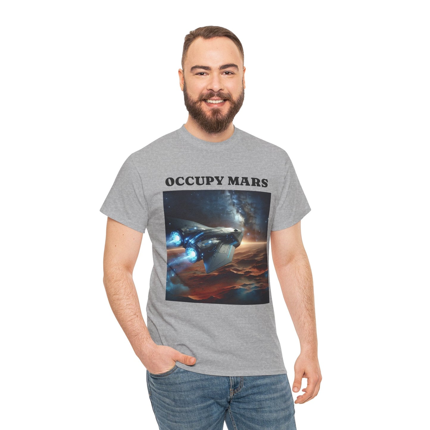 Occupy Mars™ Unisex Heavy Cotton Apparel Space Adventure Tee - Perfect for Cosmic Dreamers, Casual Everyday Wear, Space Lovers, Gift for Astronomers, [...]