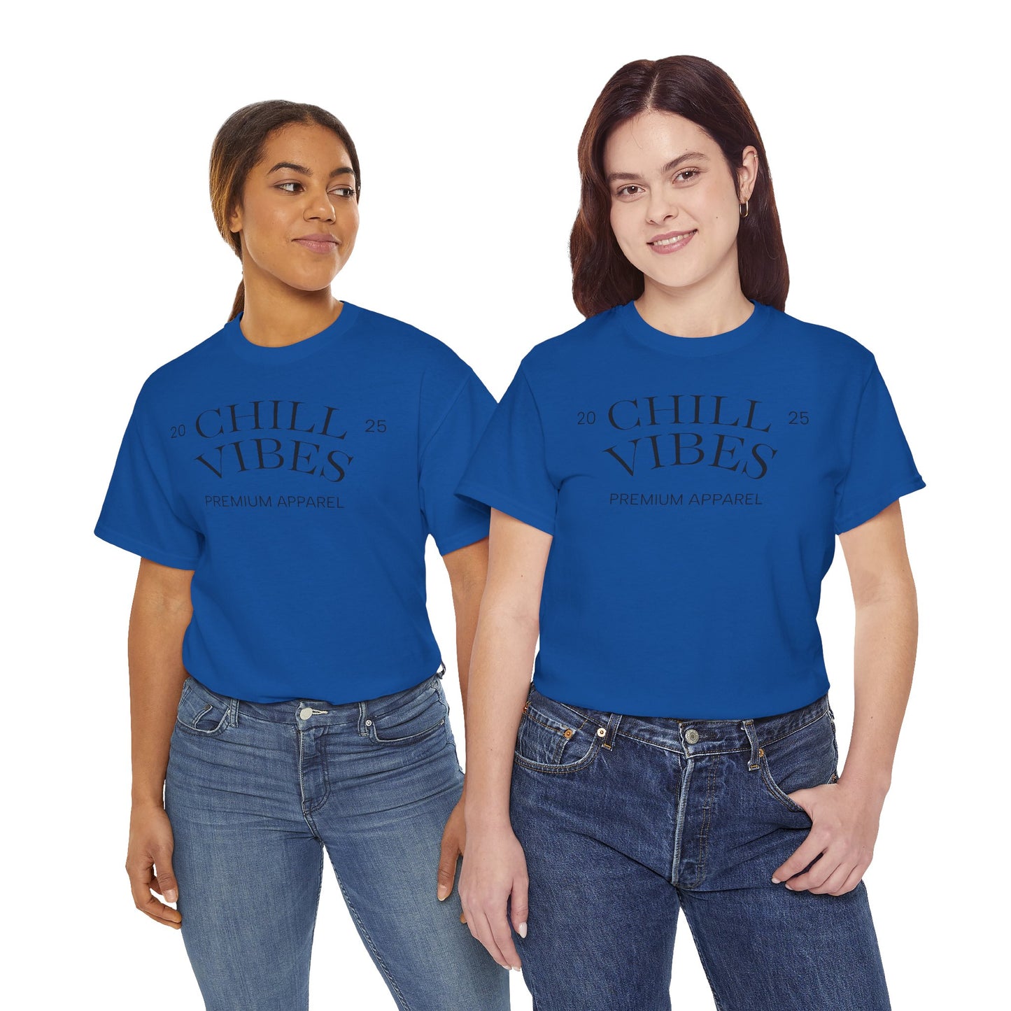 Chill Vibes™ Unisex Heavy Cotton Tee, Relaxed Wear, Casual Outfit, Gift for Friends, Everyday Style, Chill Apparel