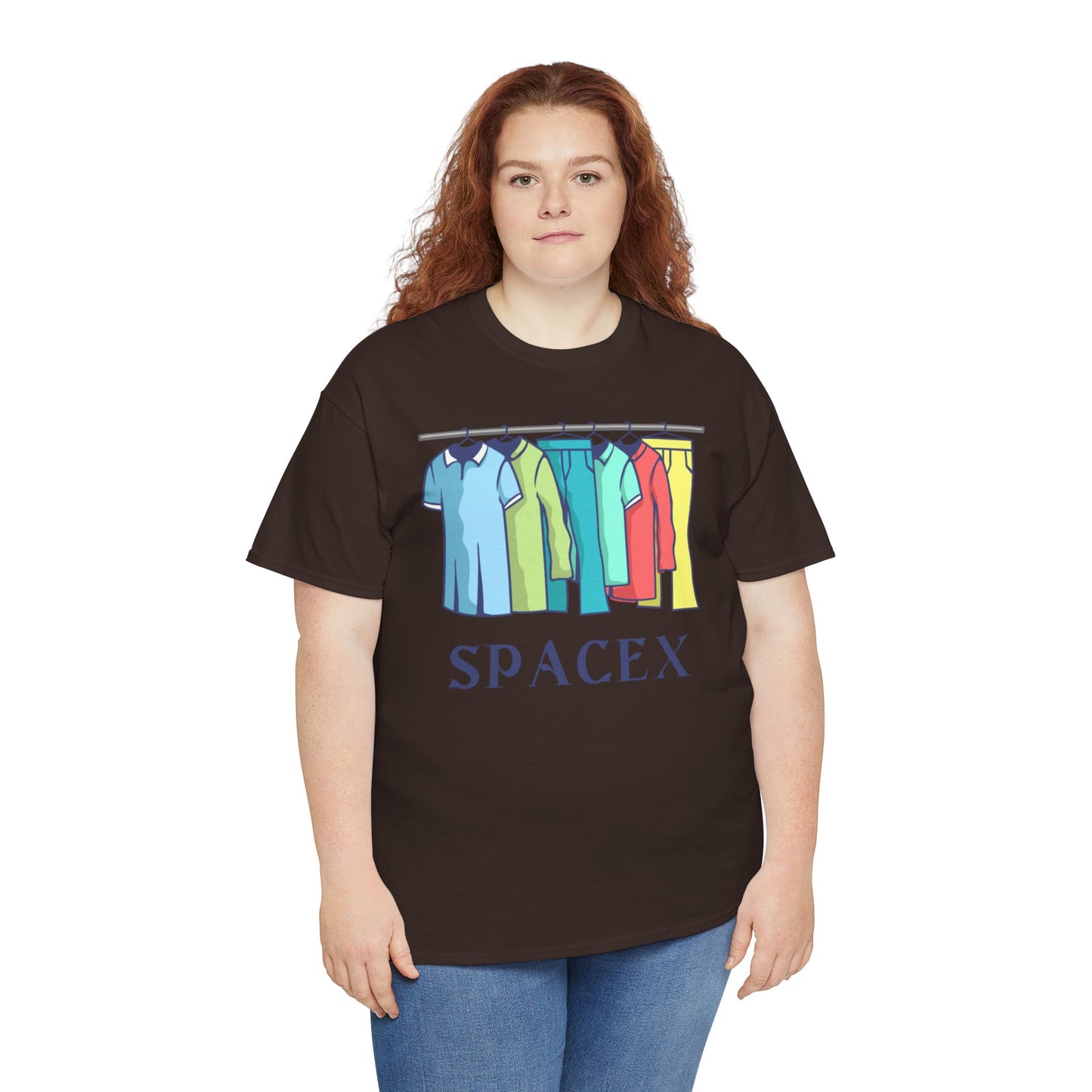 Unisex Heavy Cotton SPACEX Tee, Short, Tall, Fat, or Small apparel