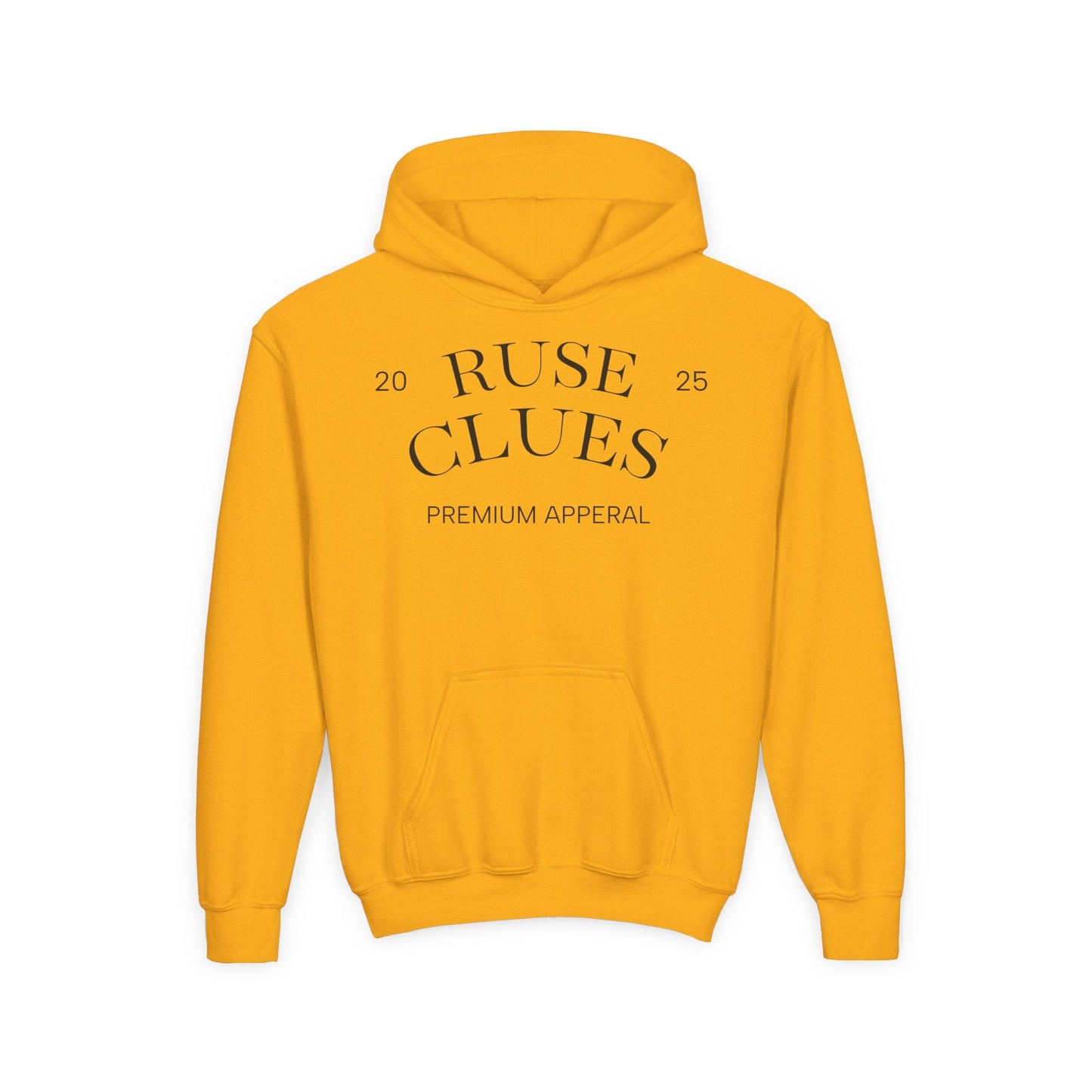 Youth Heavy Blend Ruse Clues® Sweatshirt, Cozy Hoodie, Gift for Teens, Casual Wear, Unisex Hooded Sweatshirt