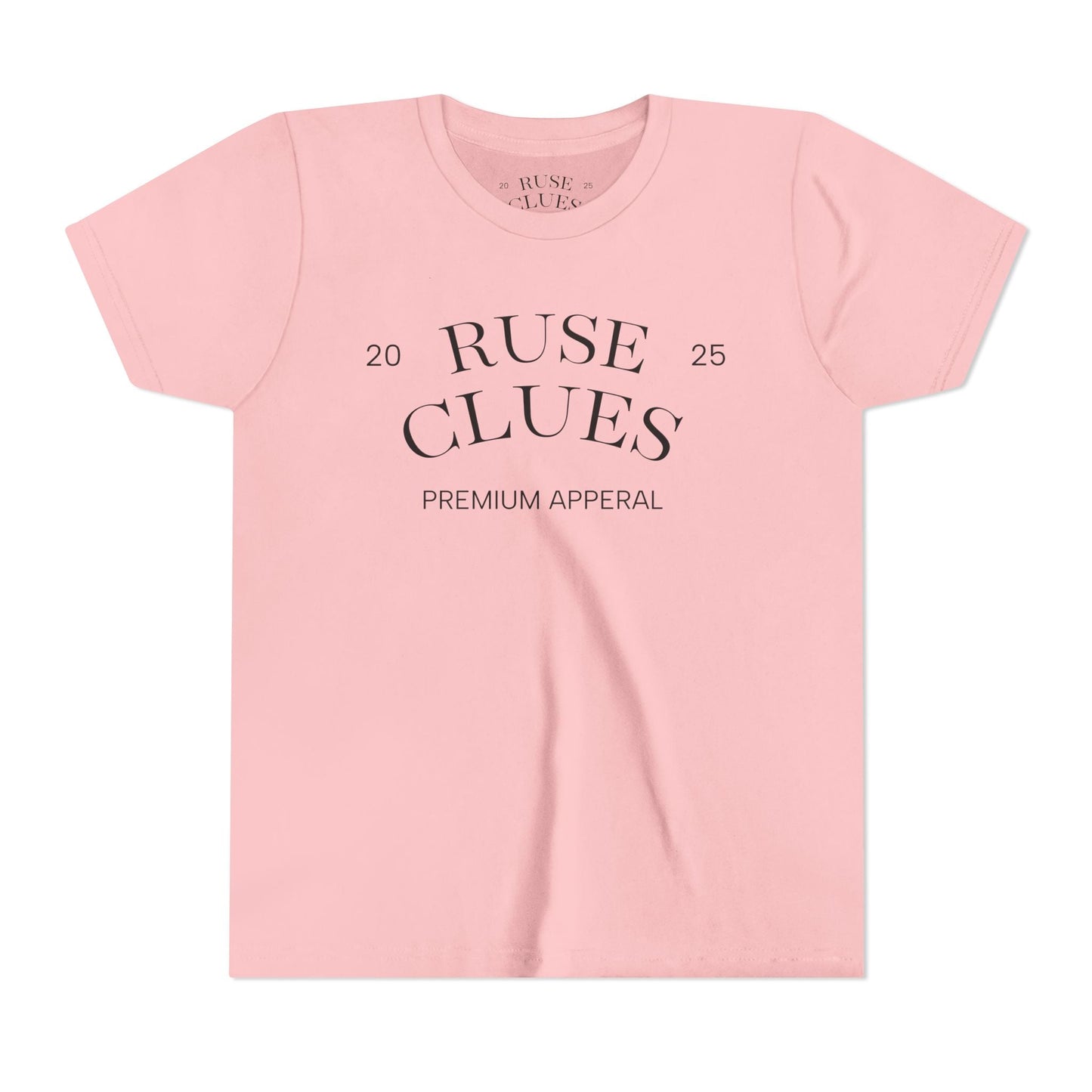 Youth Short Sleeve Ruse Clues® Tee, Fun Graphic Tee, Kids Casual T-Shirt, Gift for Teens, Back to School Apparel, Summer Wear