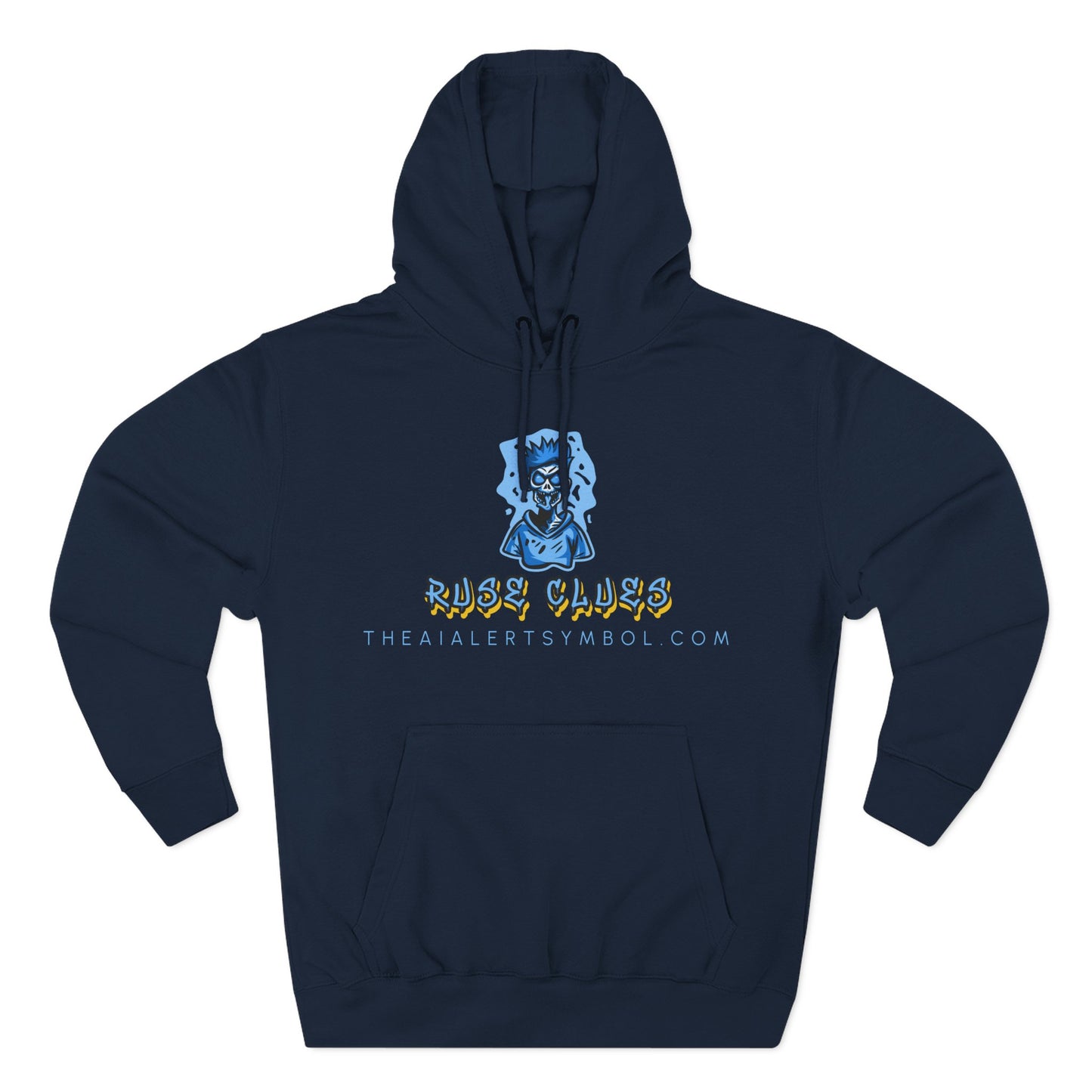 Ruse Clues® Hoodie — Blue Graphic Fleece Pullover