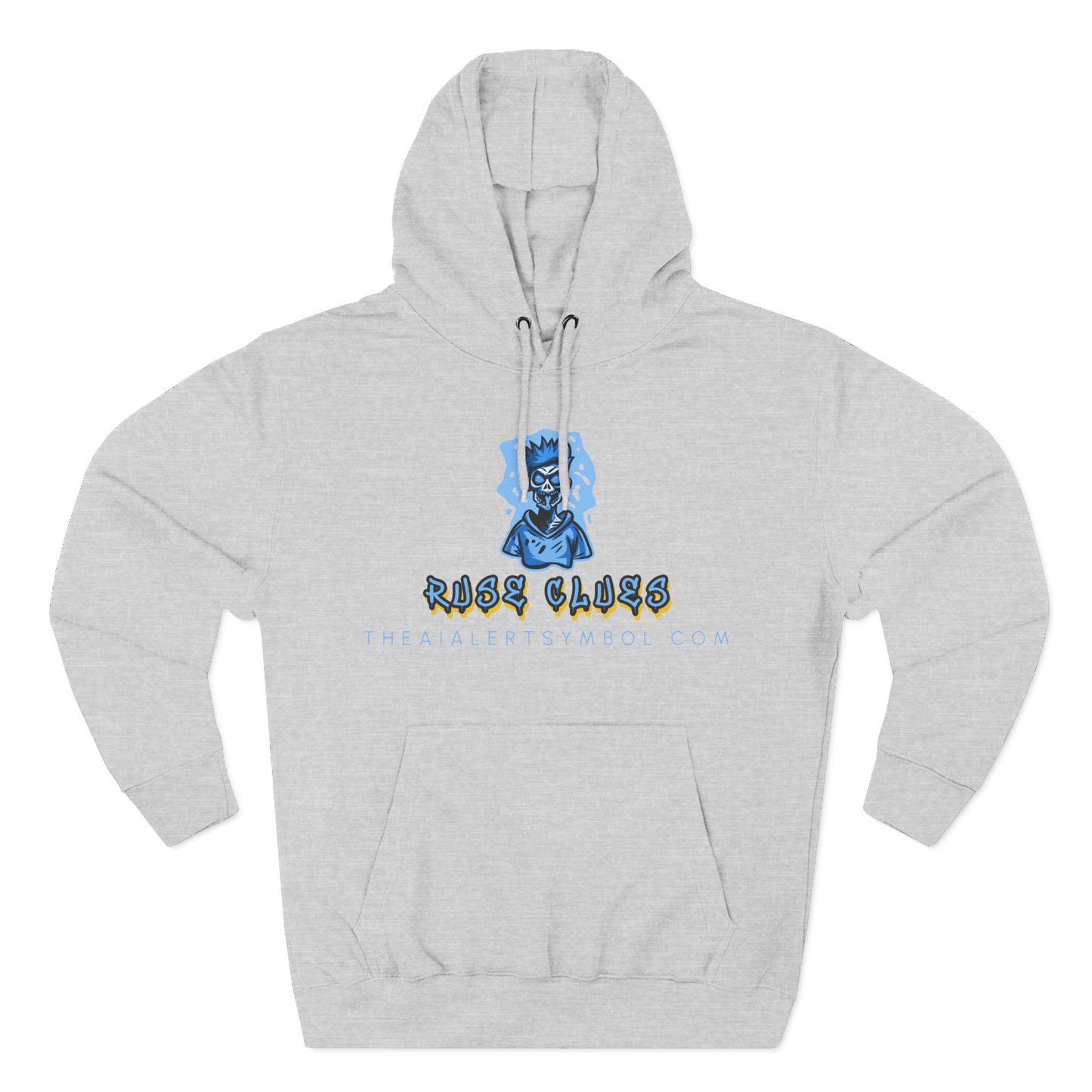 Ruse Clues® Hoodie — Blue Graphic Fleece Pullover