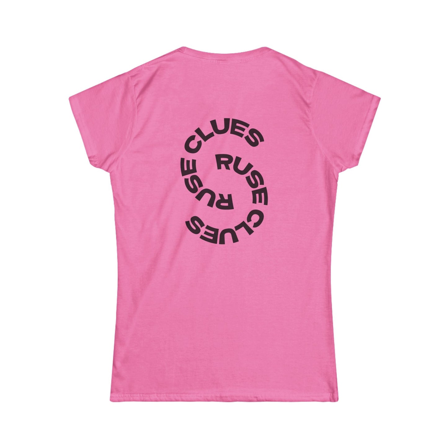 Women's Graphic Ruse Clues® Tee, Casual T-Shirt, Everyday Wear, Gift for Friends, Fun Summer Top