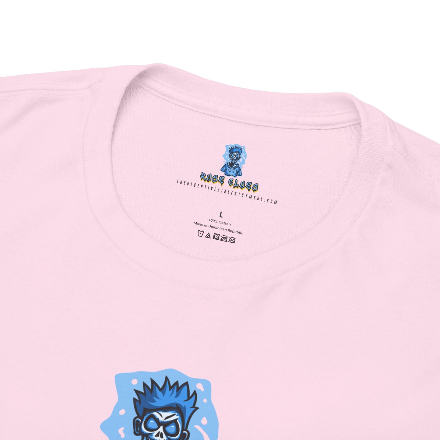 Ruse Clues® TheDeceptiveAIAlertSymbol.com™ Screaming Zombie logo Tee