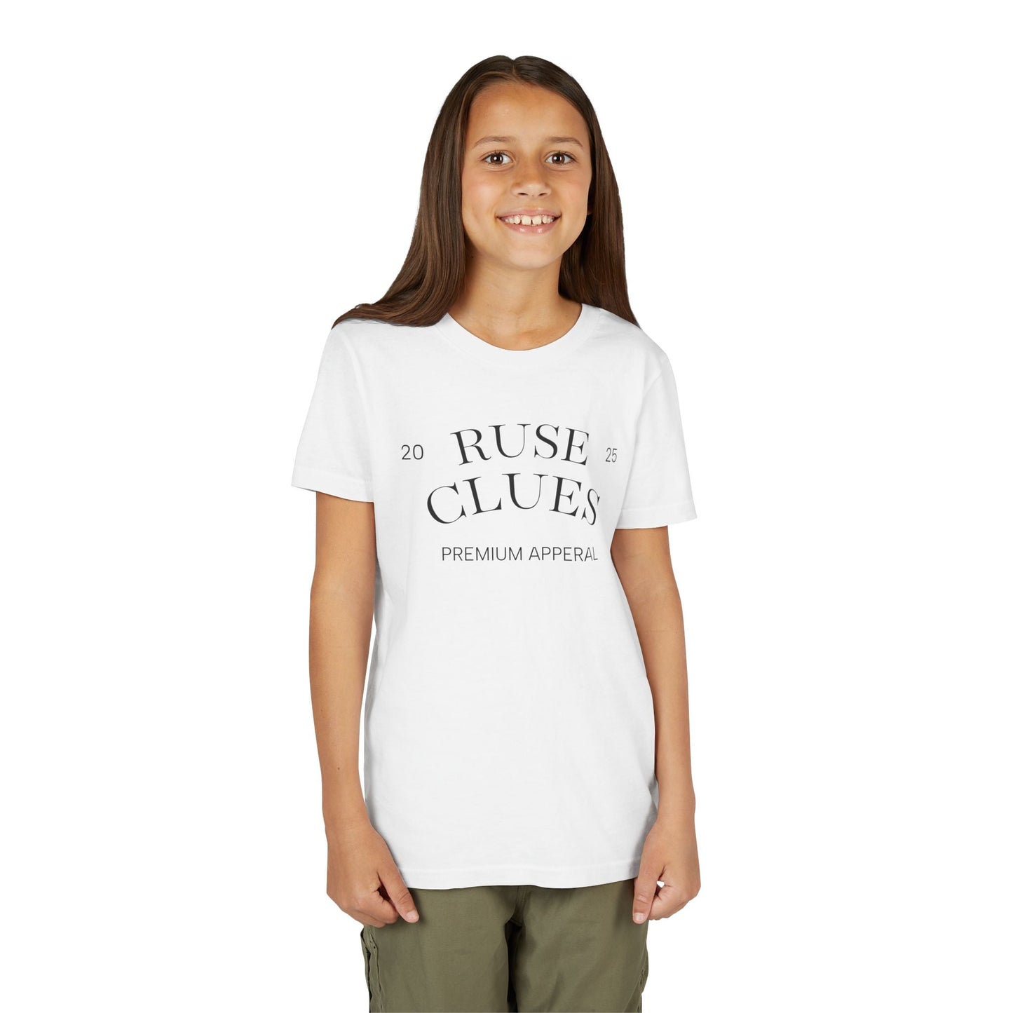 Youth Short Sleeve Ruse Clues® Tee, Fun Graphic Tee, Kids Casual T-Shirt, Gift for Teens, Back to School Apparel, Summer Wear
