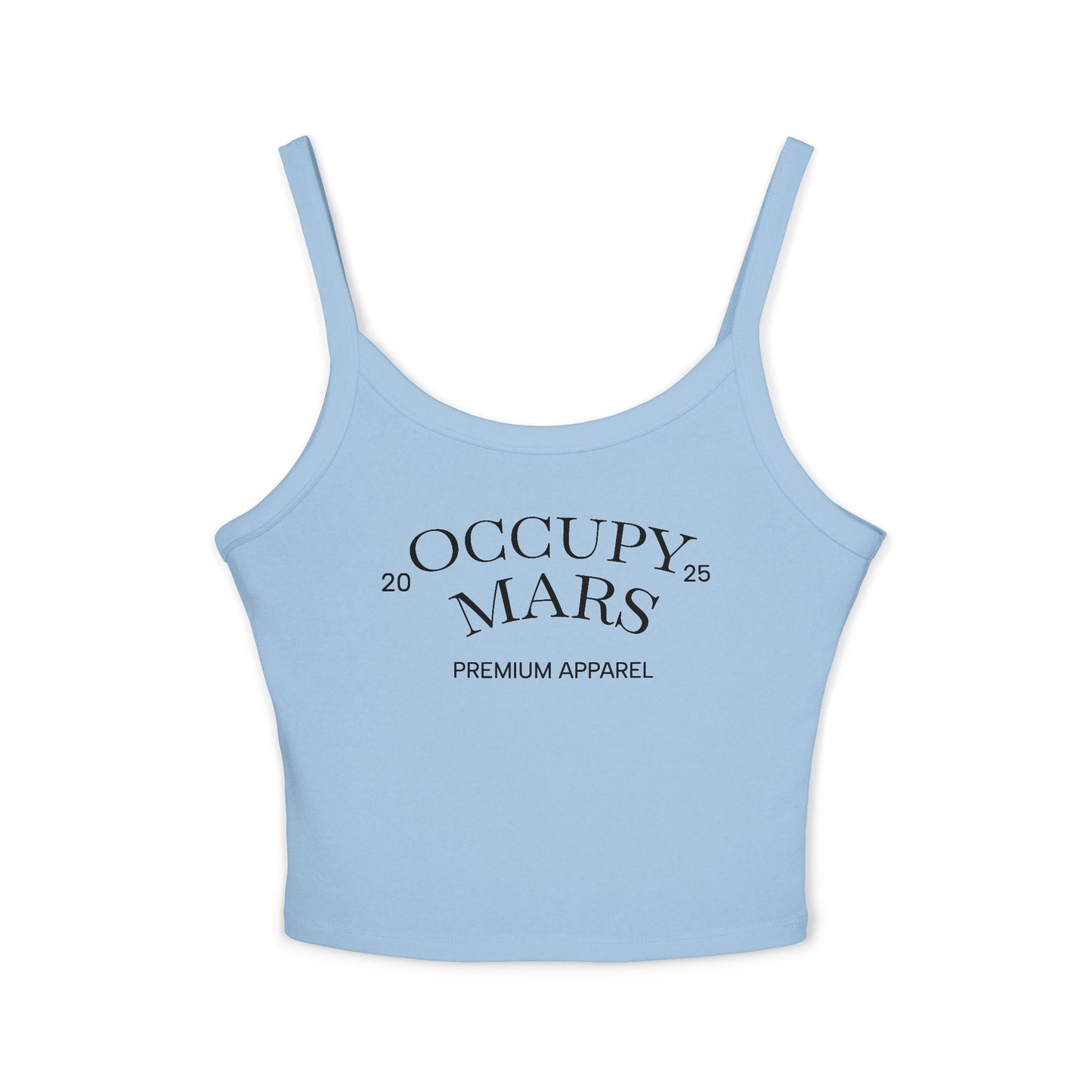 Occupy Mars™ Spaghetti Strap Tank Top, Trendy Crop Top, Summer Fashion, Space Lover Gift, Casual Wear, Festival Outfit