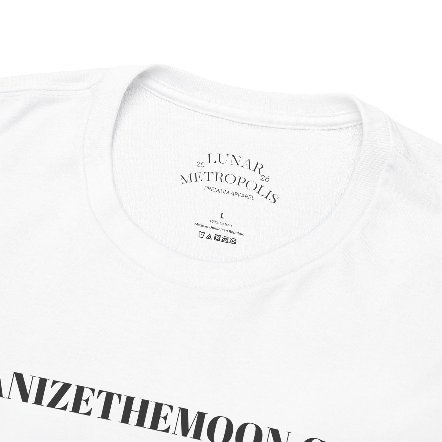 Lunar Metropolis™ Tee — UrbanizeTheMoon.com™ Sci‑Fi T-Shirt