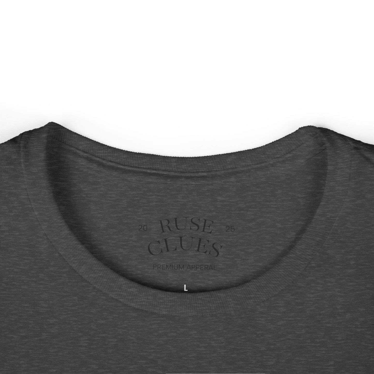 Women's Graphic Ruse Clues® Tee, Casual T-Shirt, Everyday Wear, Gift for Friends, Fun Summer Top