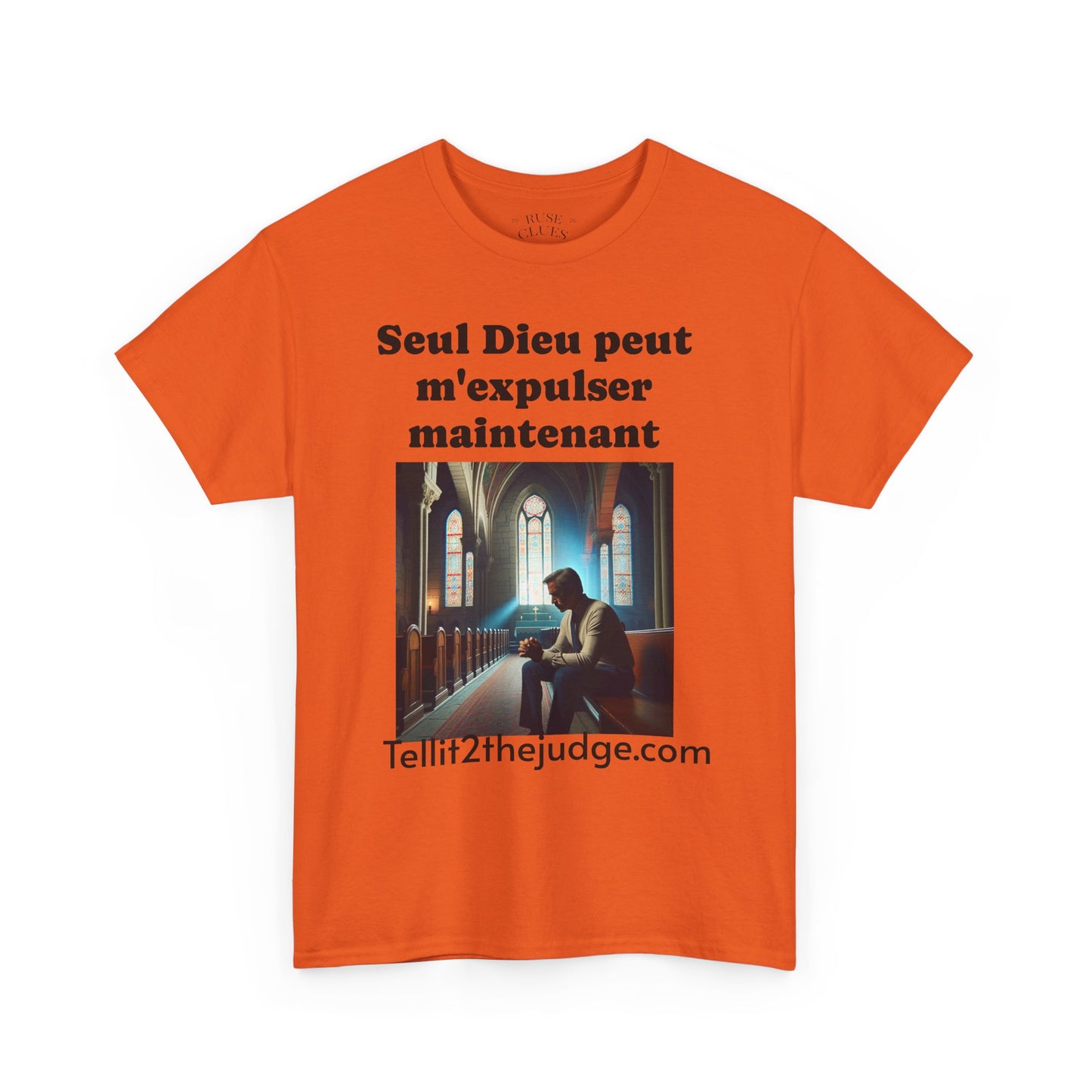 Unisex Heavy Cotton Only God Can Deport Me Now in French "Tellit2thejudge.com" Tee, Faith-Based Shirt, Comfortable Everyday Wear, Perfect for Gifting, Spiritual [...]