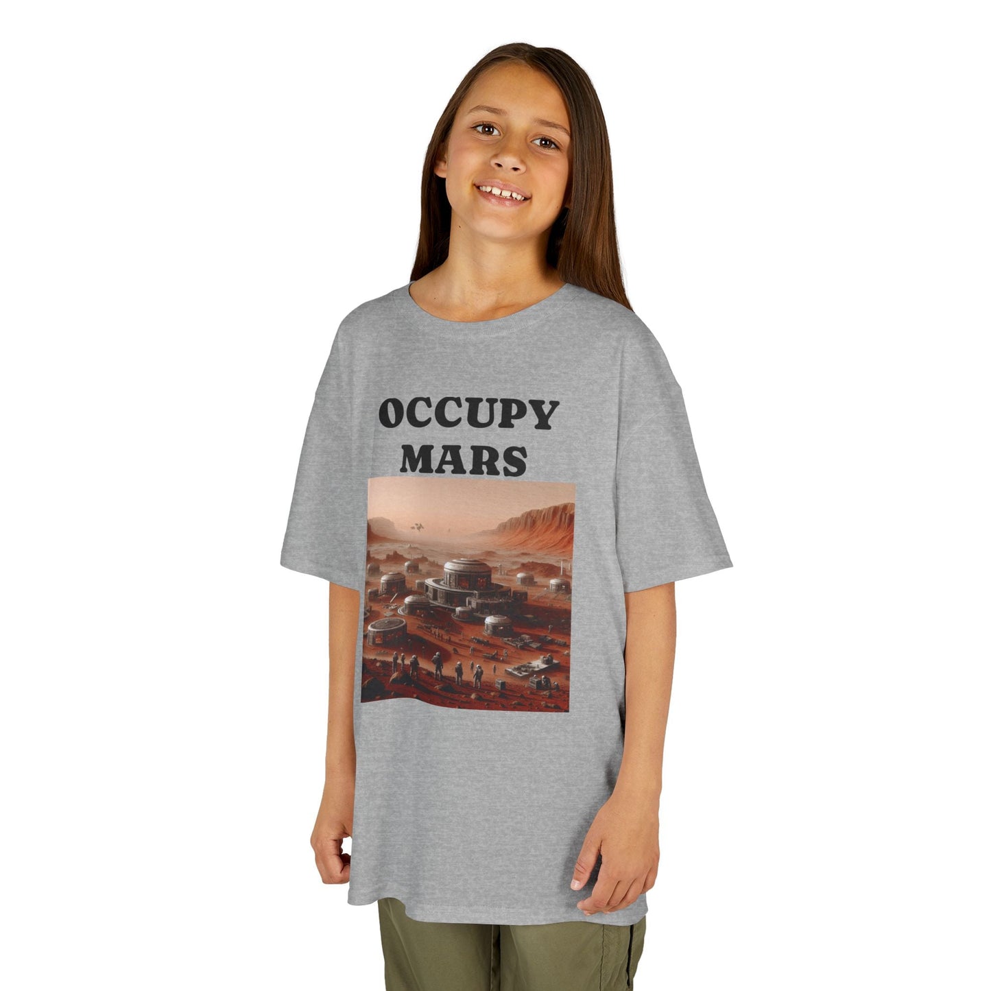 Occupy Mars™ Kids' Graphic Tee | Fun Space Tee, Cute Gift for Kids, Science Lovers, Casual Wear, Birthday Gift, Educational Apparel