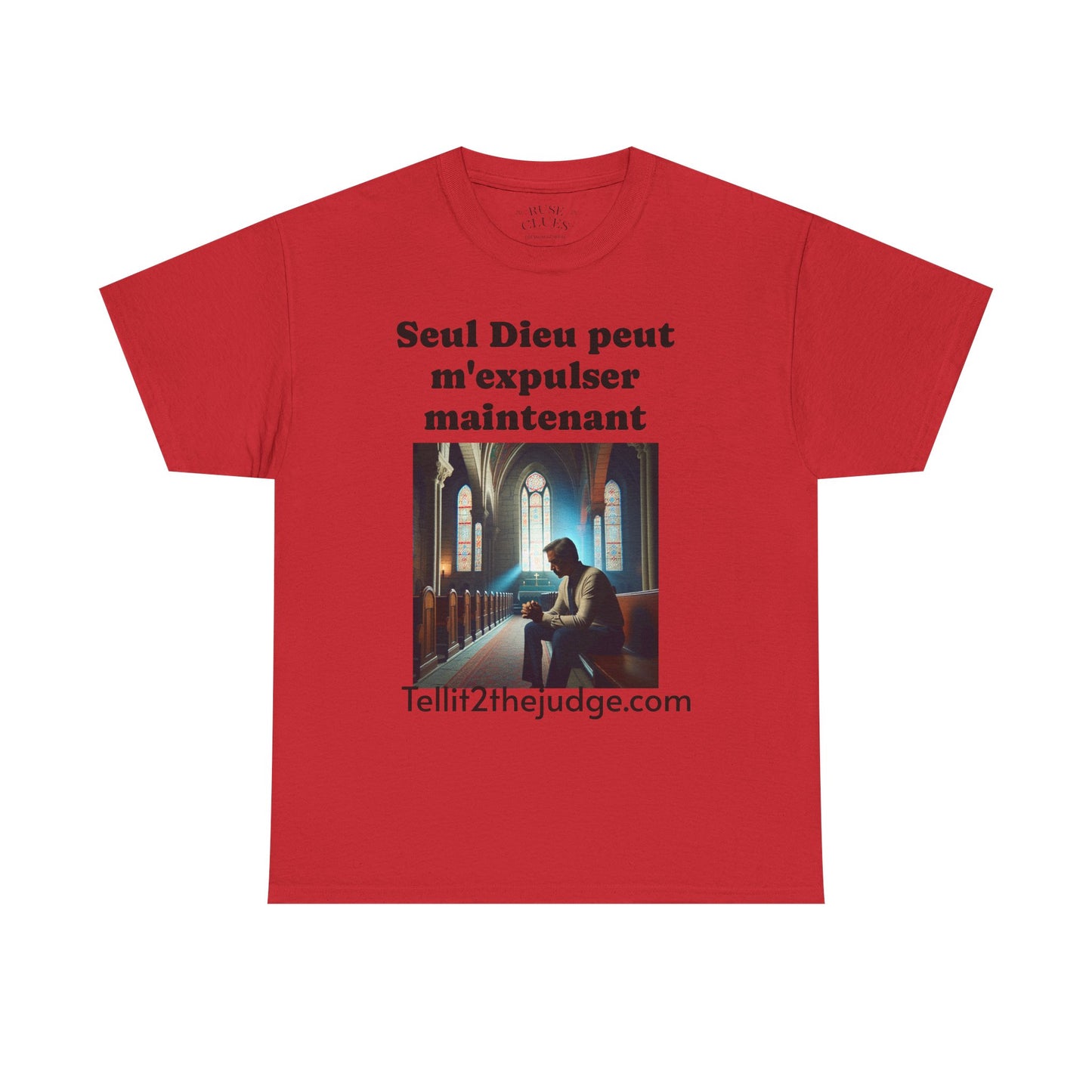 Unisex Heavy Cotton Only God Can Deport Me Now in French "Tellit2thejudge.com" Tee, Faith-Based Shirt, Comfortable Everyday Wear, Perfect for Gifting, Spiritual [...]