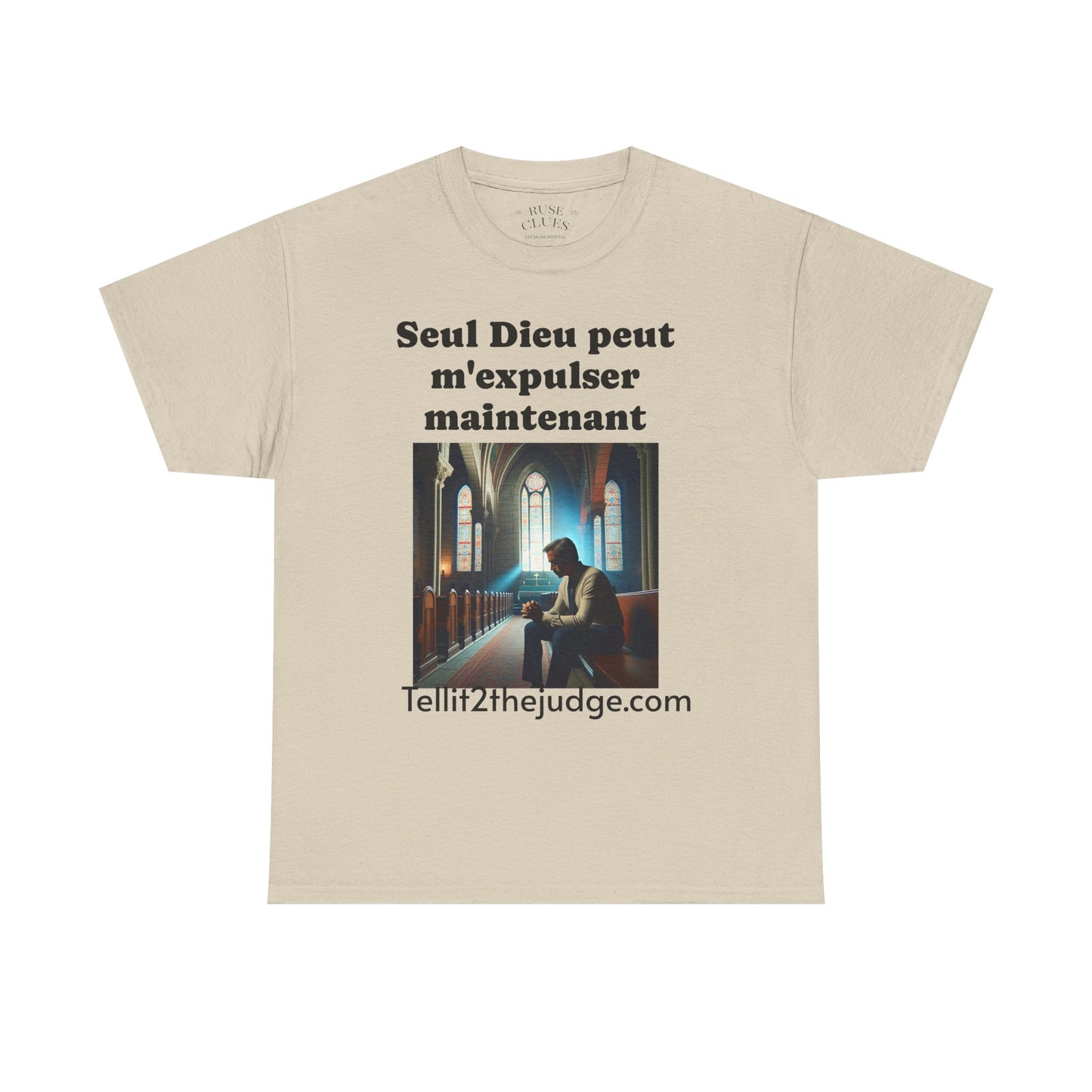 Unisex Heavy Cotton Only God Can Deport Me Now in French "Tellit2thejudge.com®" Tee, Faith-Based Shirt, Comfortable Everyday Wear, Perfect for Gifting, Spiritual [...]