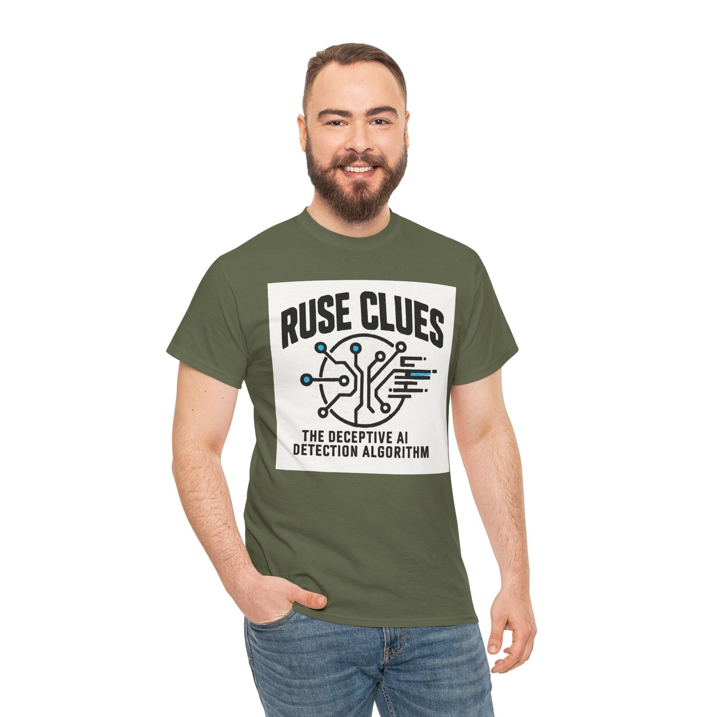 Ruse Clues® AI Detection Tee - Unisex Heavy Cotton T-Shirt