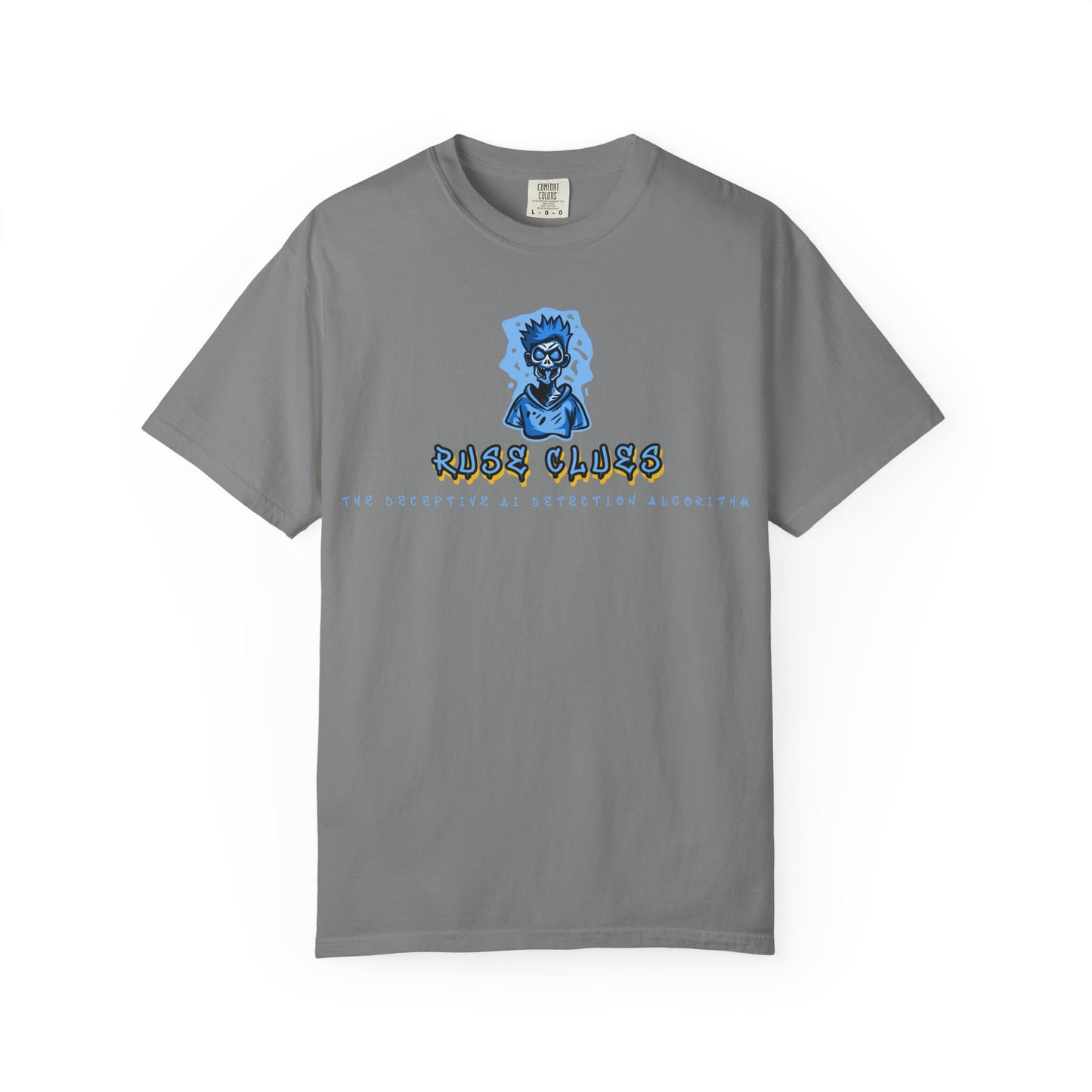 Unisex Garment-Dyed Ruse Clues™ T-shirt - Casual Style for Everyday Wear, Perfect Gift for Music Lovers, Summer Vibe, Graphic Tee