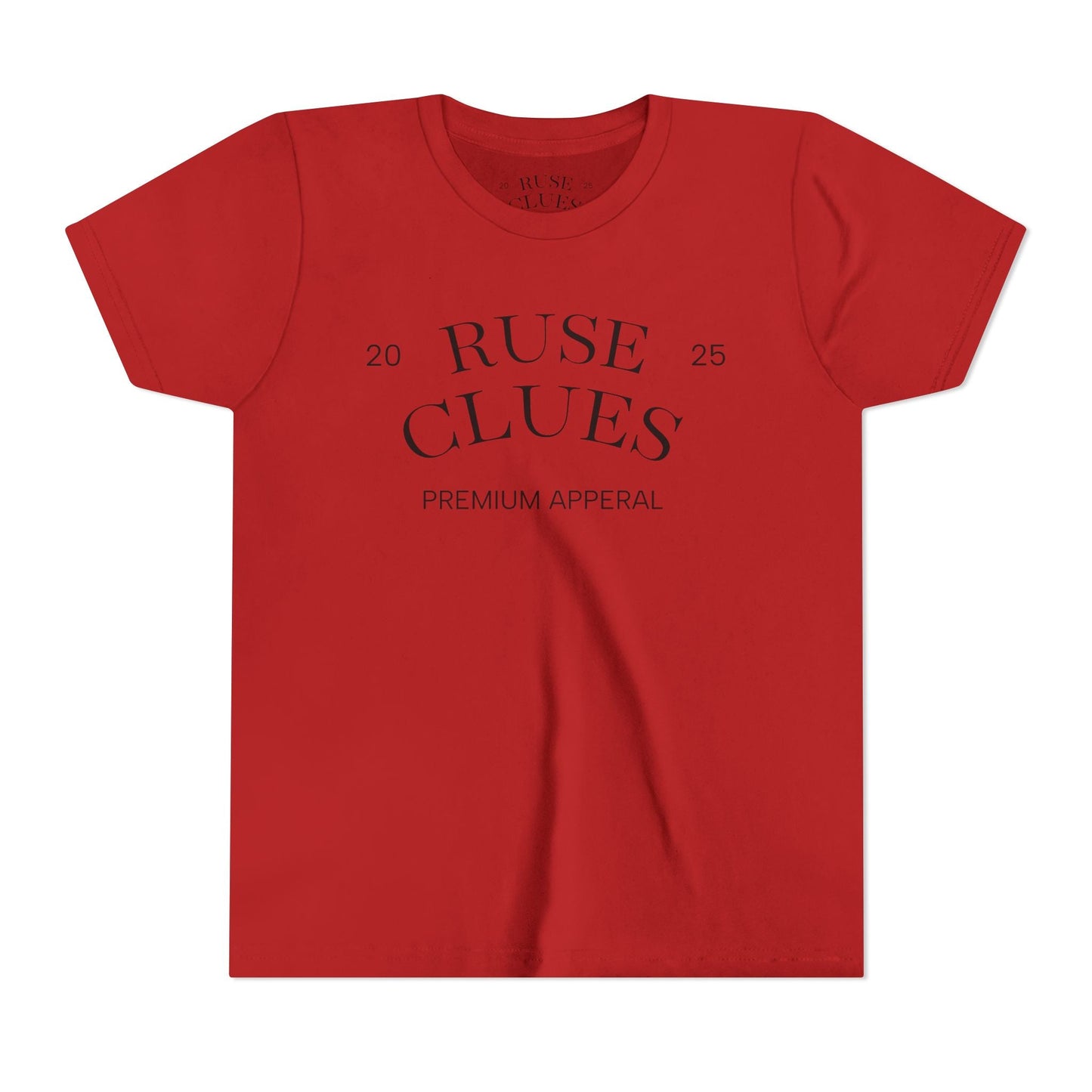 Youth Short Sleeve Ruse Clues® Tee, Fun Graphic Tee, Kids Casual T-Shirt, Gift for Teens, Back to School Apparel, Summer Wear